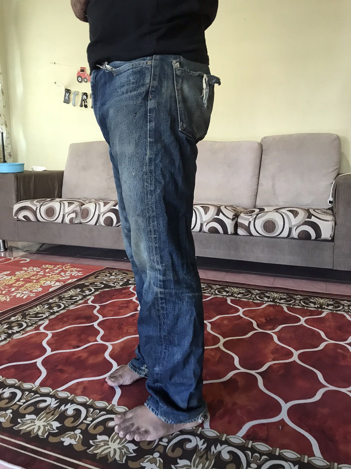Denime Denime Japanese Distressed Jean Pant Size US 34 / EU 50 - 15 Thumbnail