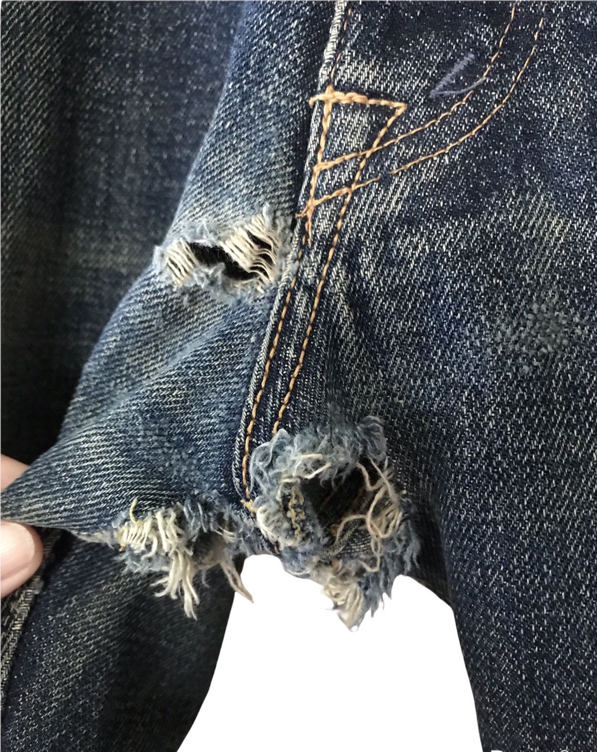 Denime Denime Japanese Distressed Jean Pant Size US 34 / EU 50 - 5 Thumbnail
