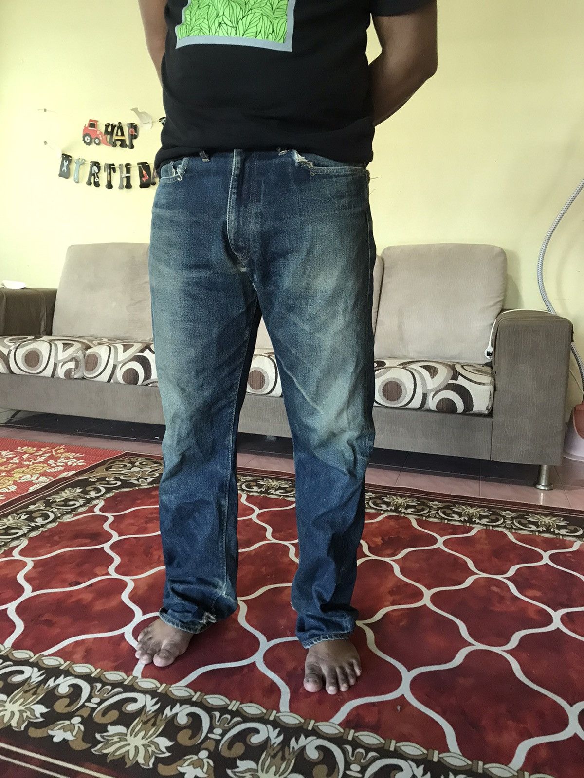 Denime Denime Japanese Distressed Jean Pant Size US 34 / EU 50 - 13 Thumbnail