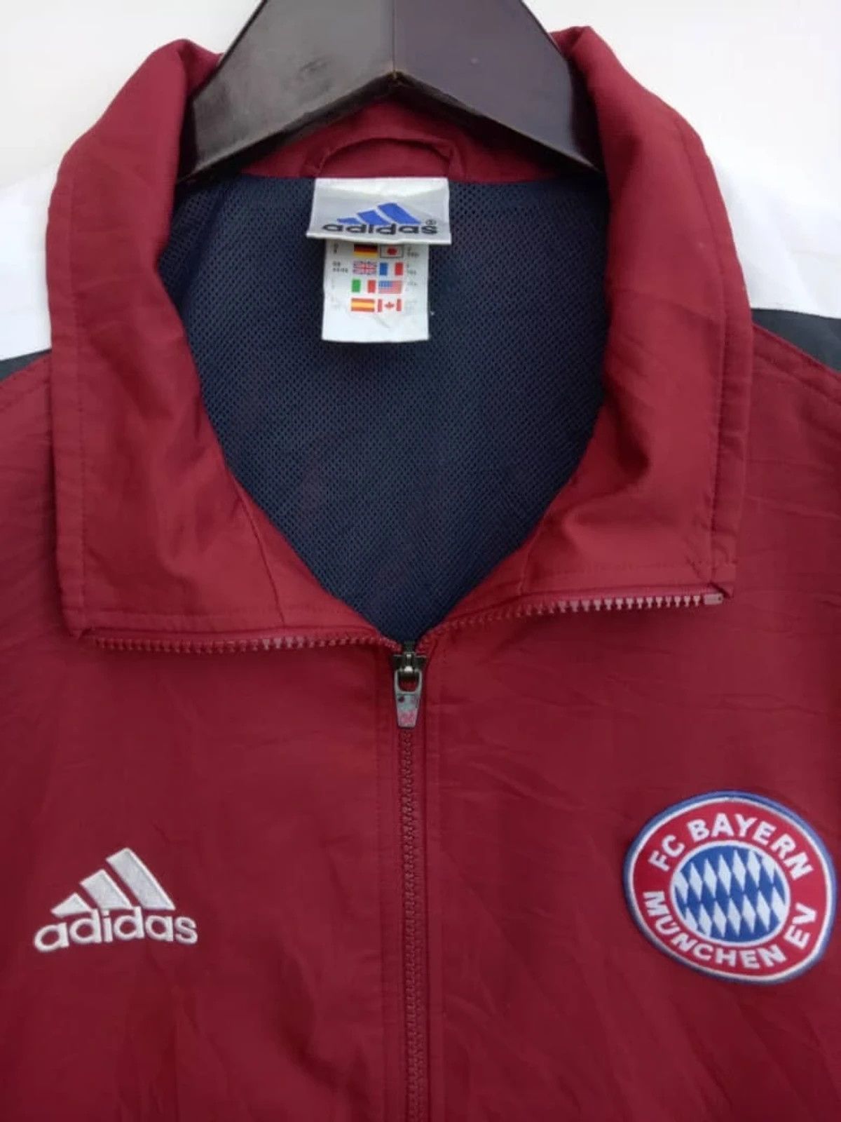 Vintage ADIDAS Bayern Munchen FC sweater zipper Jacket Size US XL / EU 56 / 4 - 2 Thumbnail