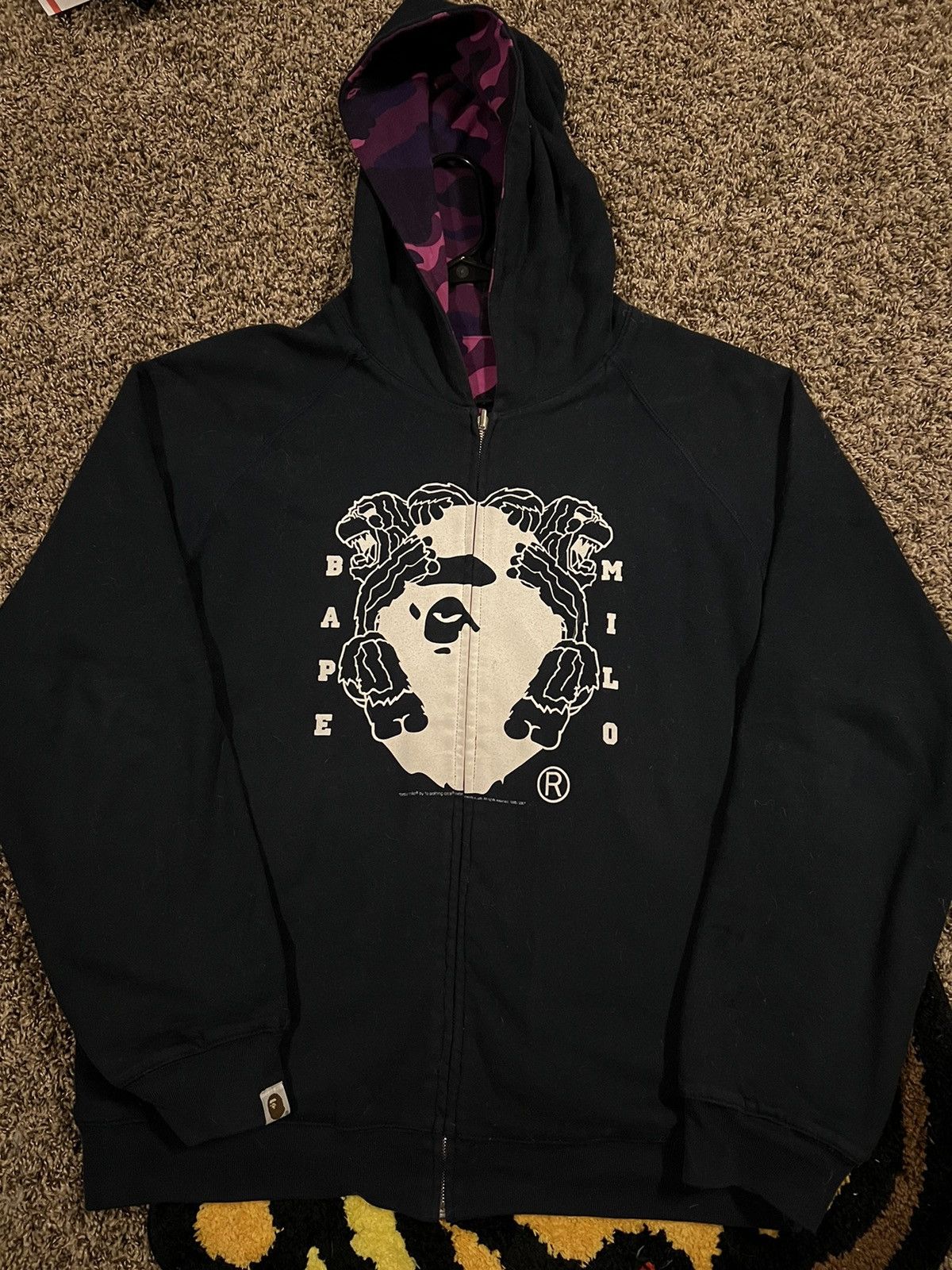 Bape Color Camo Reversible ZIp Hoodie Size US XL / EU 56 / 4 - 1 Thumbnail