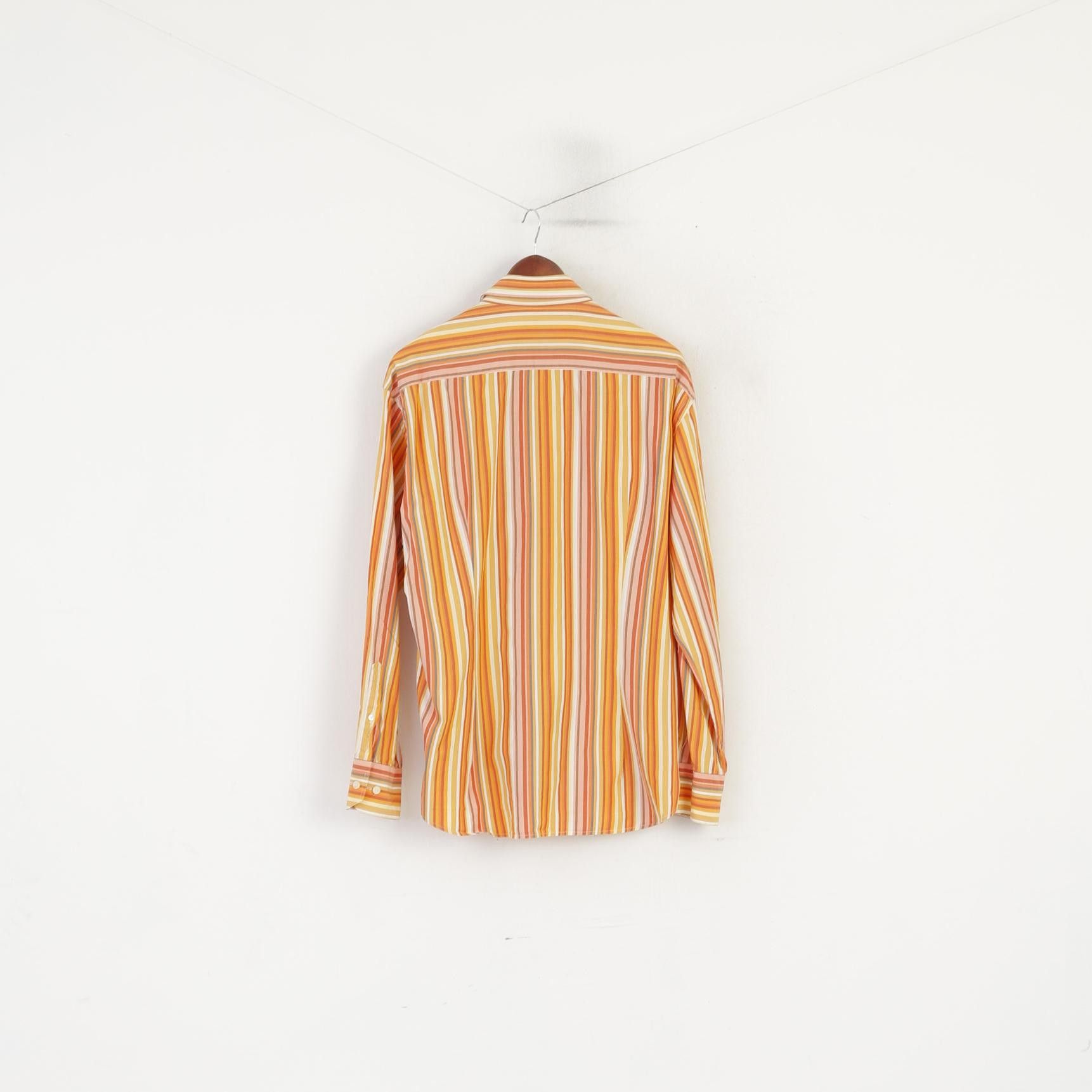 Gant Gant Men XL Casual Shirt Orange Striped Cotton 7202 Size US XL / EU 56 / 4 - 7 Thumbnail