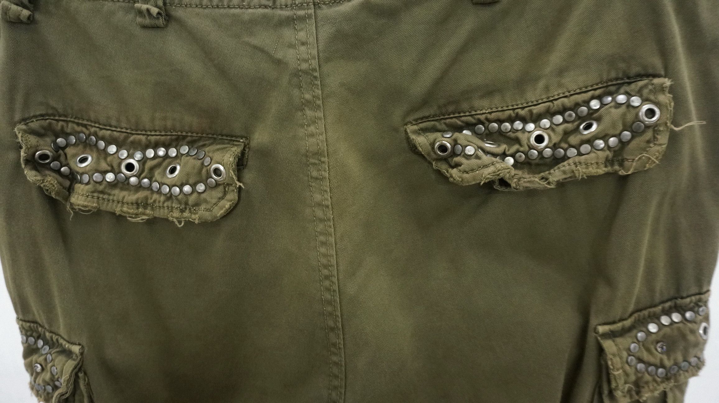 Japanese Brand Vintage 🔥 MANGROVE Japan Distressed Bondage Cargo Pant Size US 34 / EU 50 - 10 Thumbnail