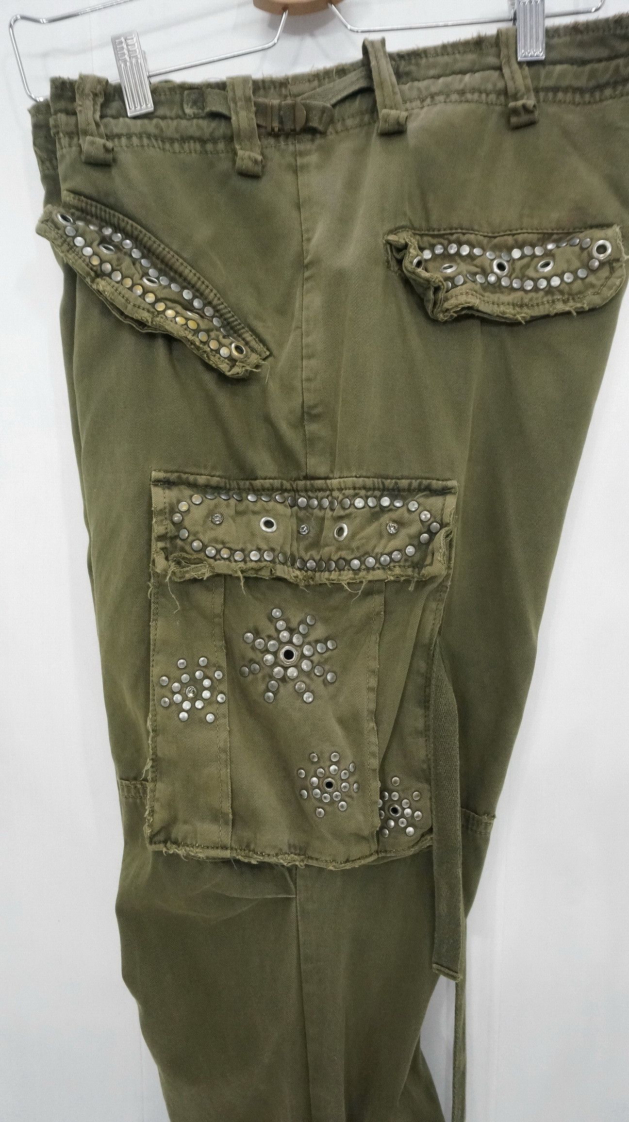 Japanese Brand Vintage 🔥 MANGROVE Japan Distressed Bondage Cargo Pant Size US 34 / EU 50 - 4 Thumbnail