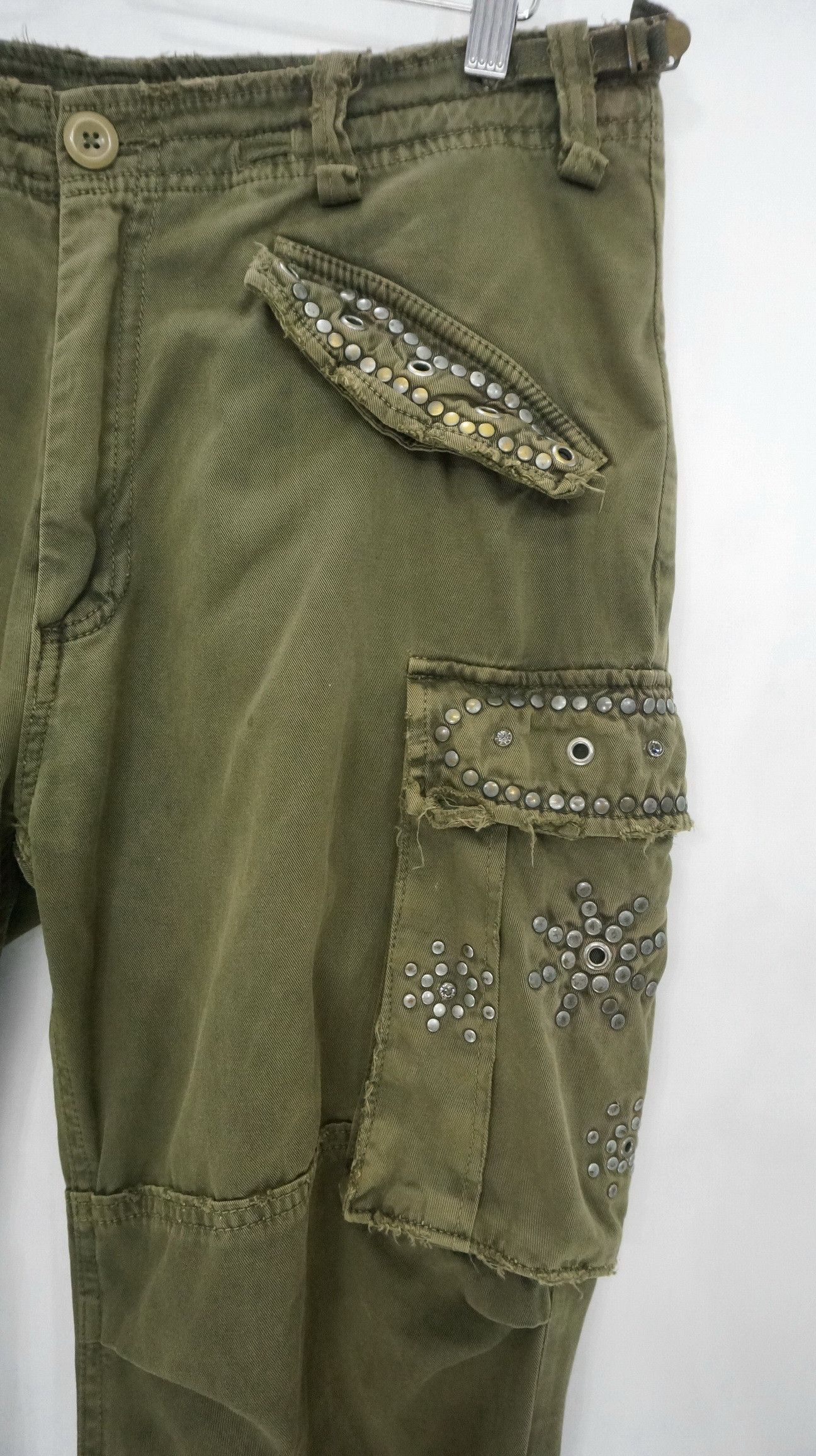 Japanese Brand Vintage 🔥 MANGROVE Japan Distressed Bondage Cargo Pant Size US 34 / EU 50 - 7 Thumbnail