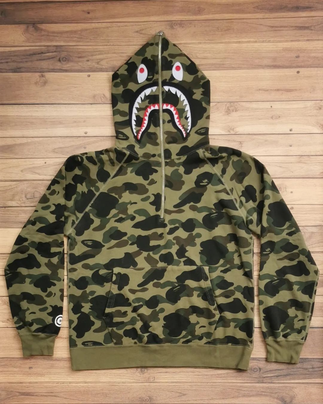Bape Bathing Ape (BAPE) PONR Half Zip Hoodie Size US XXL / EU 58 / 5 - 1 Thumbnail