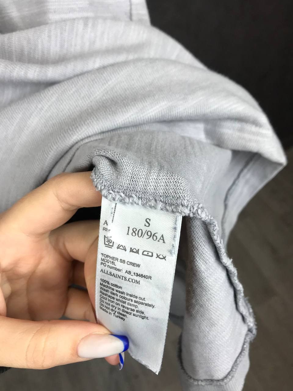 Allsaints Allsaints luxury streetwear gray tee Size US S / EU 44-46 / 1 - 4 Thumbnail