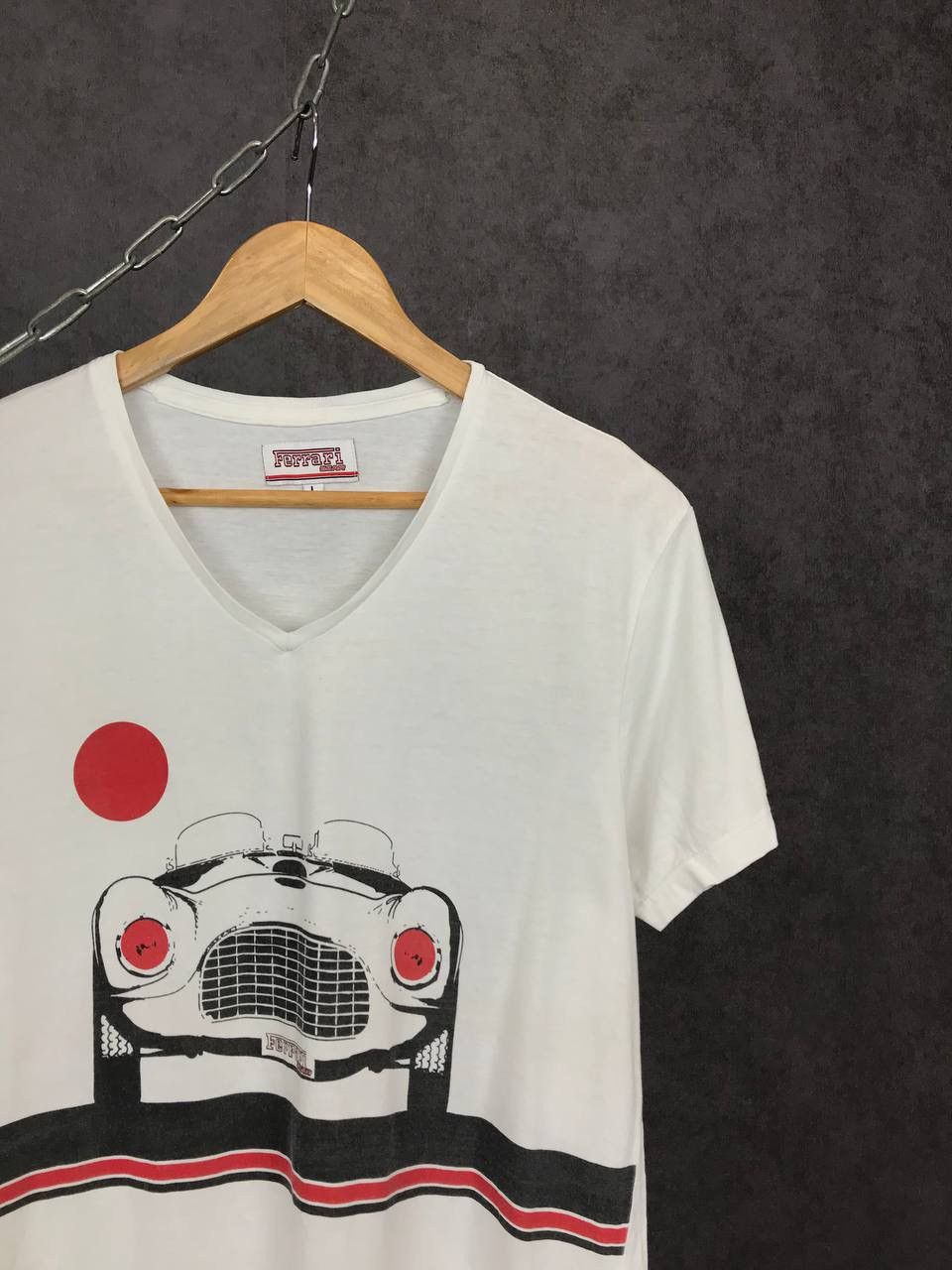 Ferrari × Vintage Ferrari vintage racing v neck tee Size US L / EU 52-54 / 3 - 2 Thumbnail