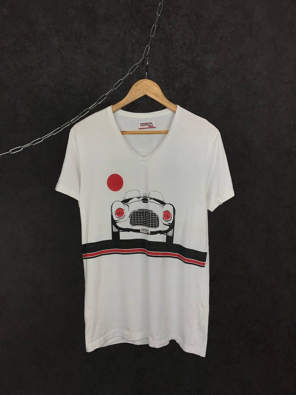 Ferrari × Vintage Ferrari vintage racing v neck tee Size US L / EU 52-54 / 3 - 1 Thumbnail