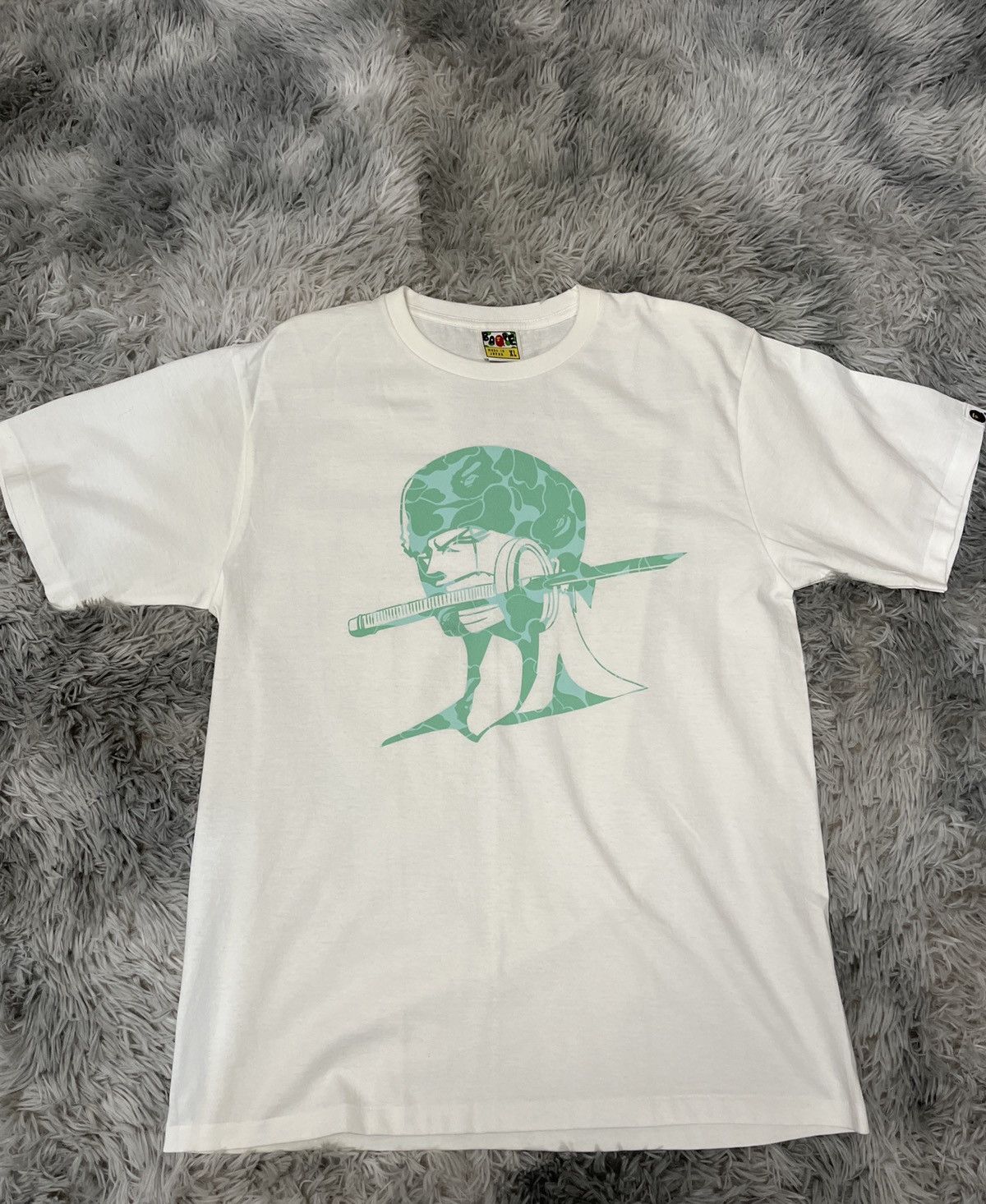 Bape Bape x One Piece Zoro Bape tee Size US XL / EU 56 / 4 - 1 Thumbnail