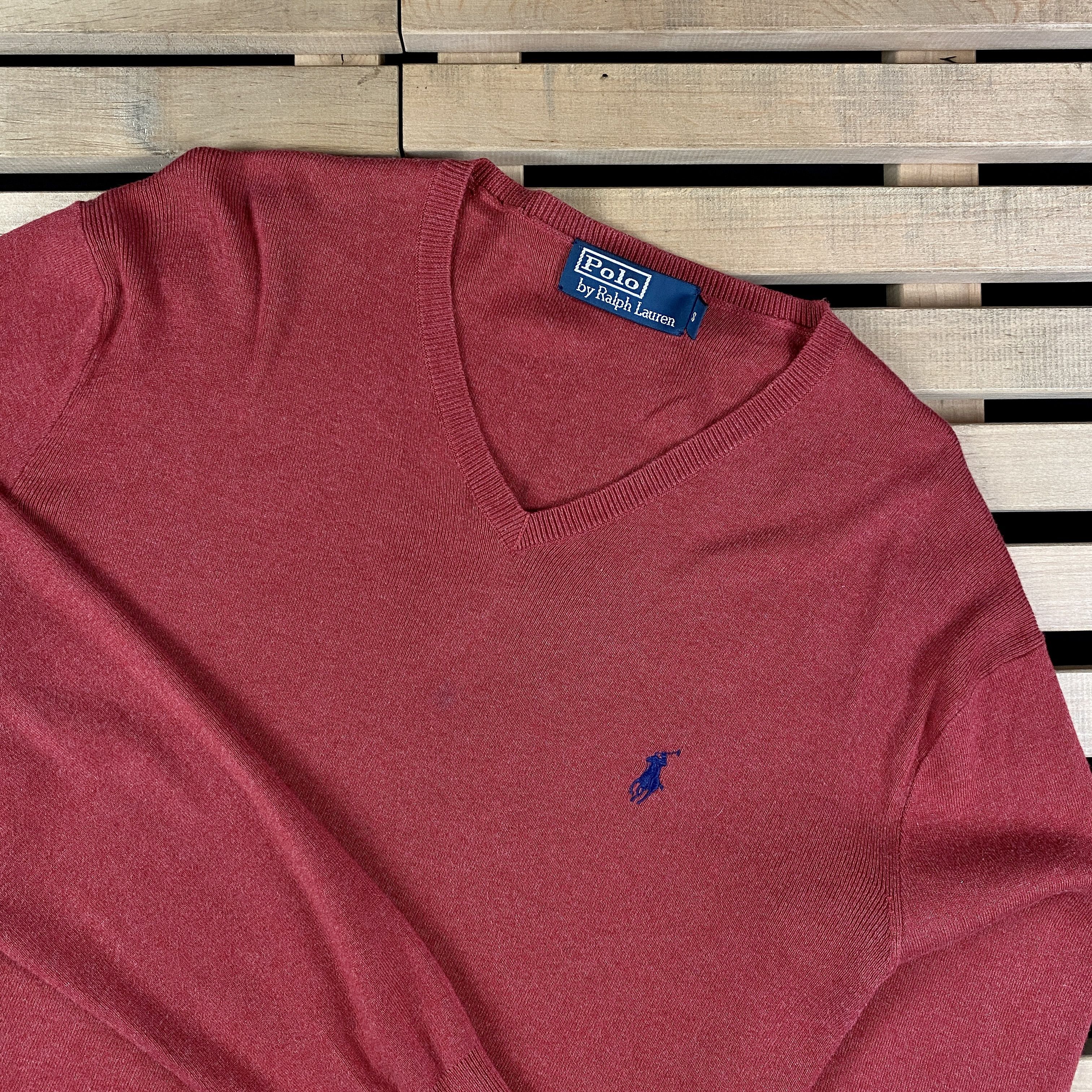 Polo Ralph Lauren × Ralph Lauren × Vintage Mens V Neck Jumper Polo Ralph Lauren Vintage Size S Size US S / EU 44-46 / 1 - 2 Thumbnail