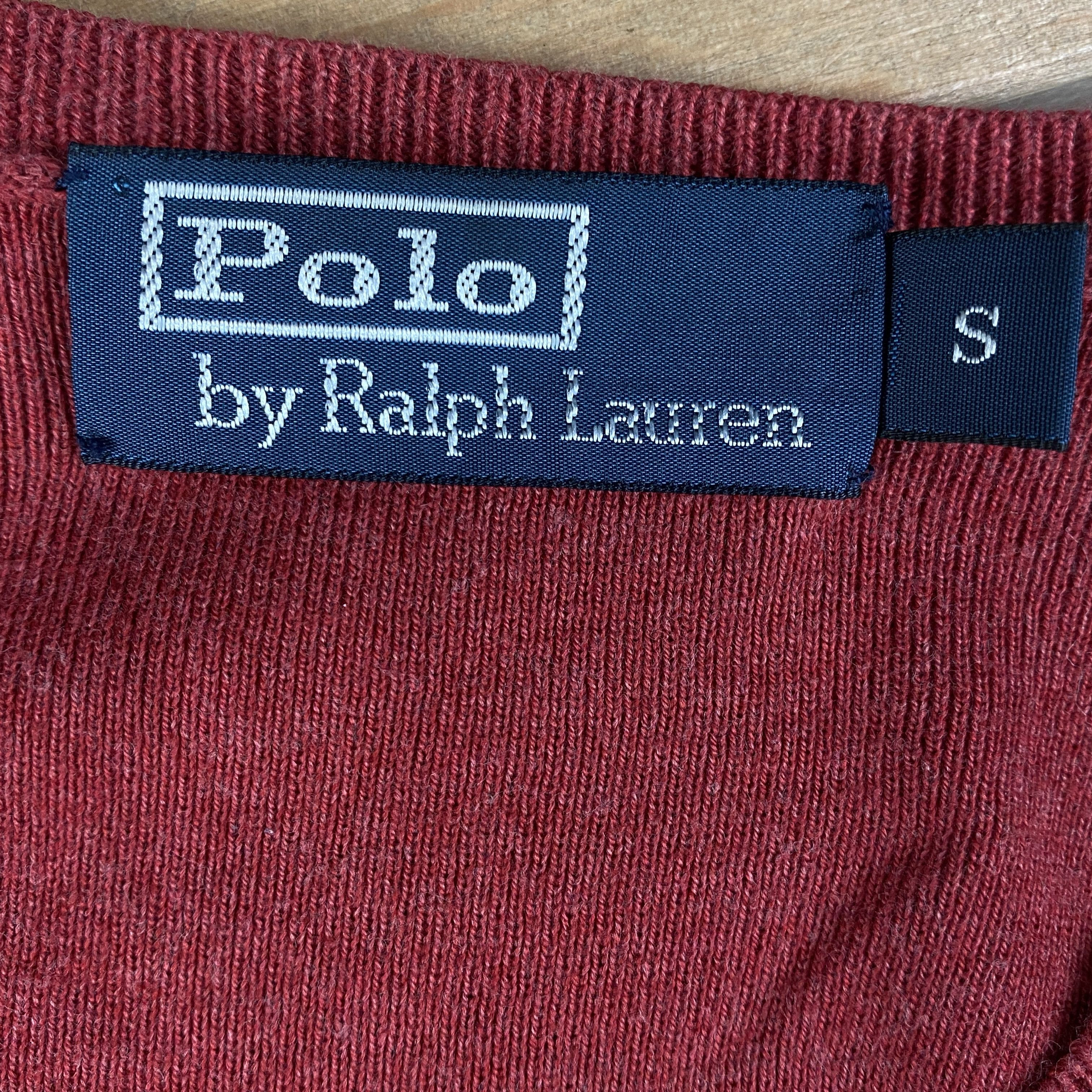 Polo Ralph Lauren × Ralph Lauren × Vintage Mens V Neck Jumper Polo Ralph Lauren Vintage Size S Size US S / EU 44-46 / 1 - 4 Thumbnail