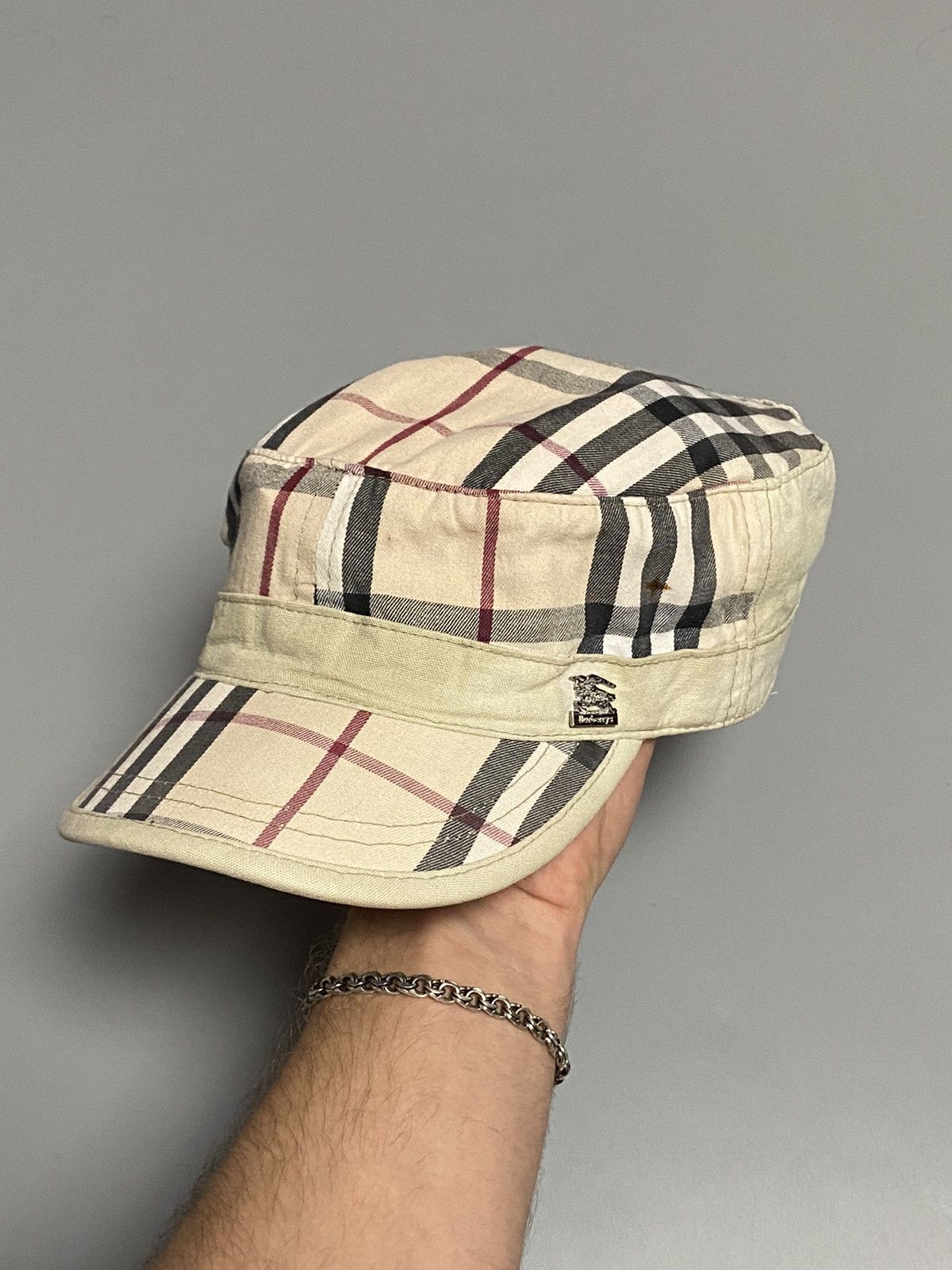 Vintage 2000s Burberry Monogram Visor Hat