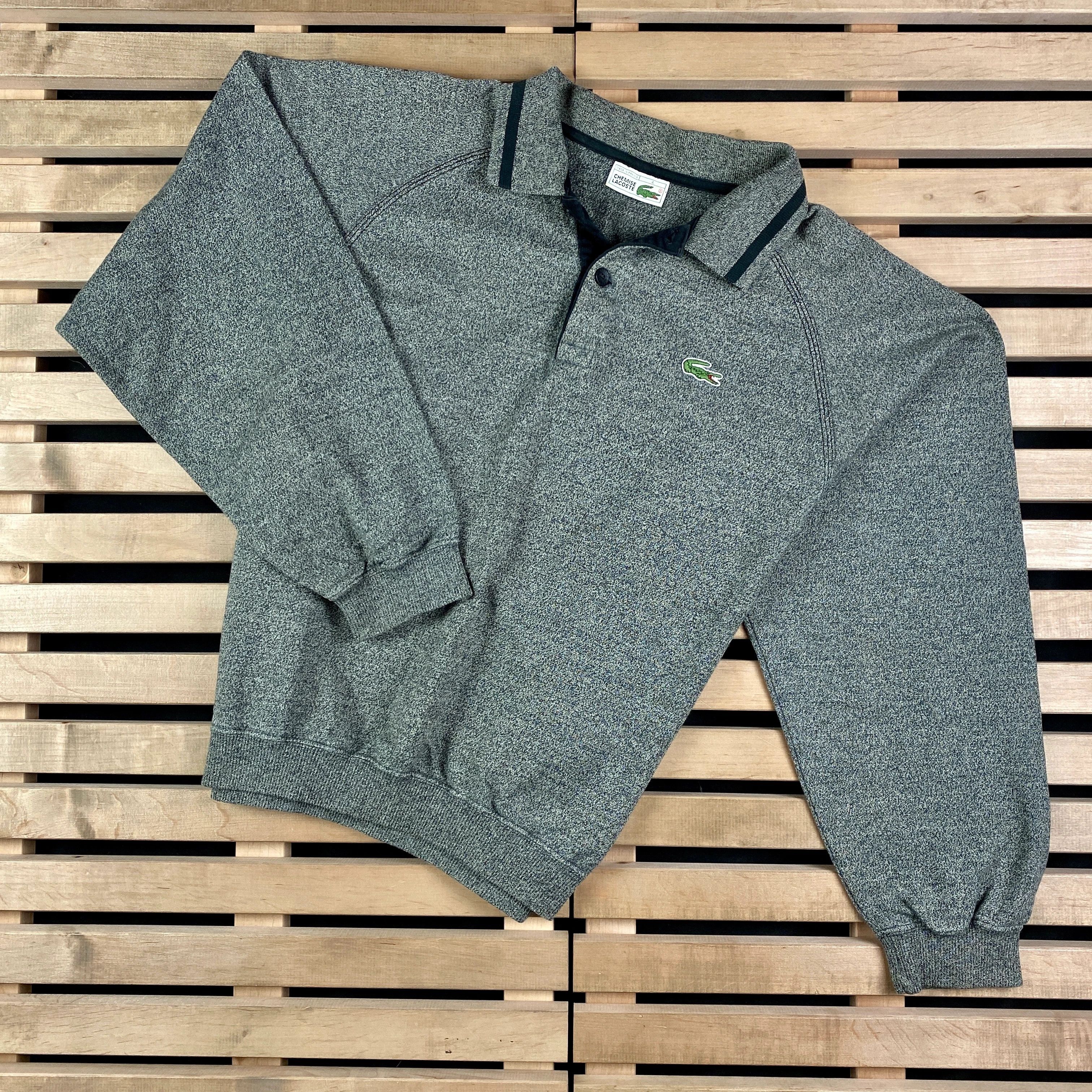 Lacoste × Vintage Mens Sweatshirt Jumper Chemise Lacoste Vintage Size L Size US L / EU 52-54 / 3 - 1 Thumbnail