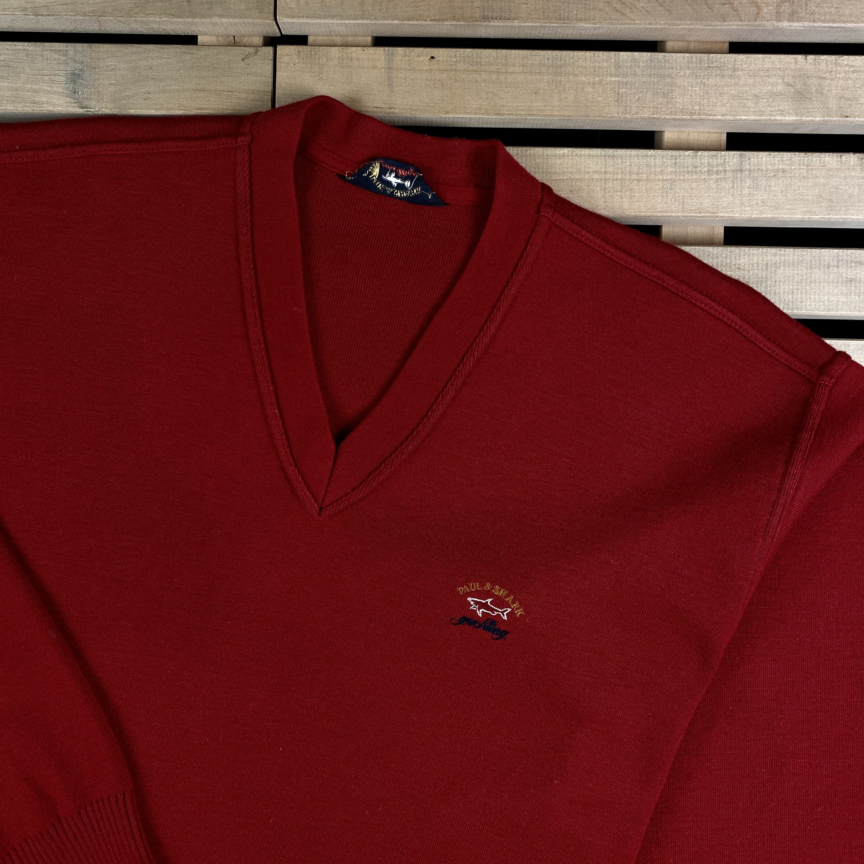 Paul & Shark × Vintage Mens Sweater Paul Shark Yachting Vintage V Neck Size L Size US L / EU 52-54 / 3 - 2 Thumbnail