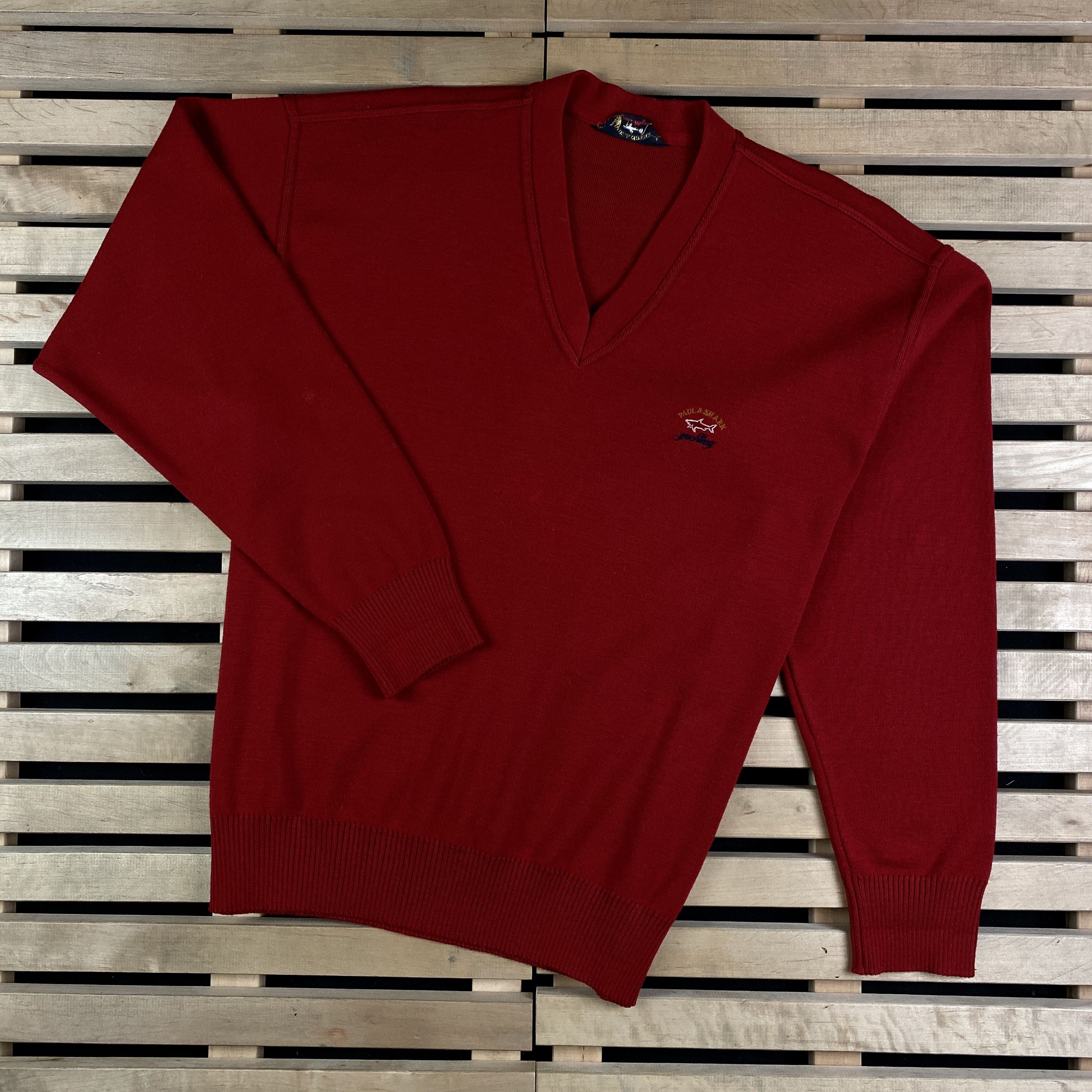 Paul & Shark × Vintage Mens Sweater Paul Shark Yachting Vintage V Neck Size L Size US L / EU 52-54 / 3 - 1 Thumbnail