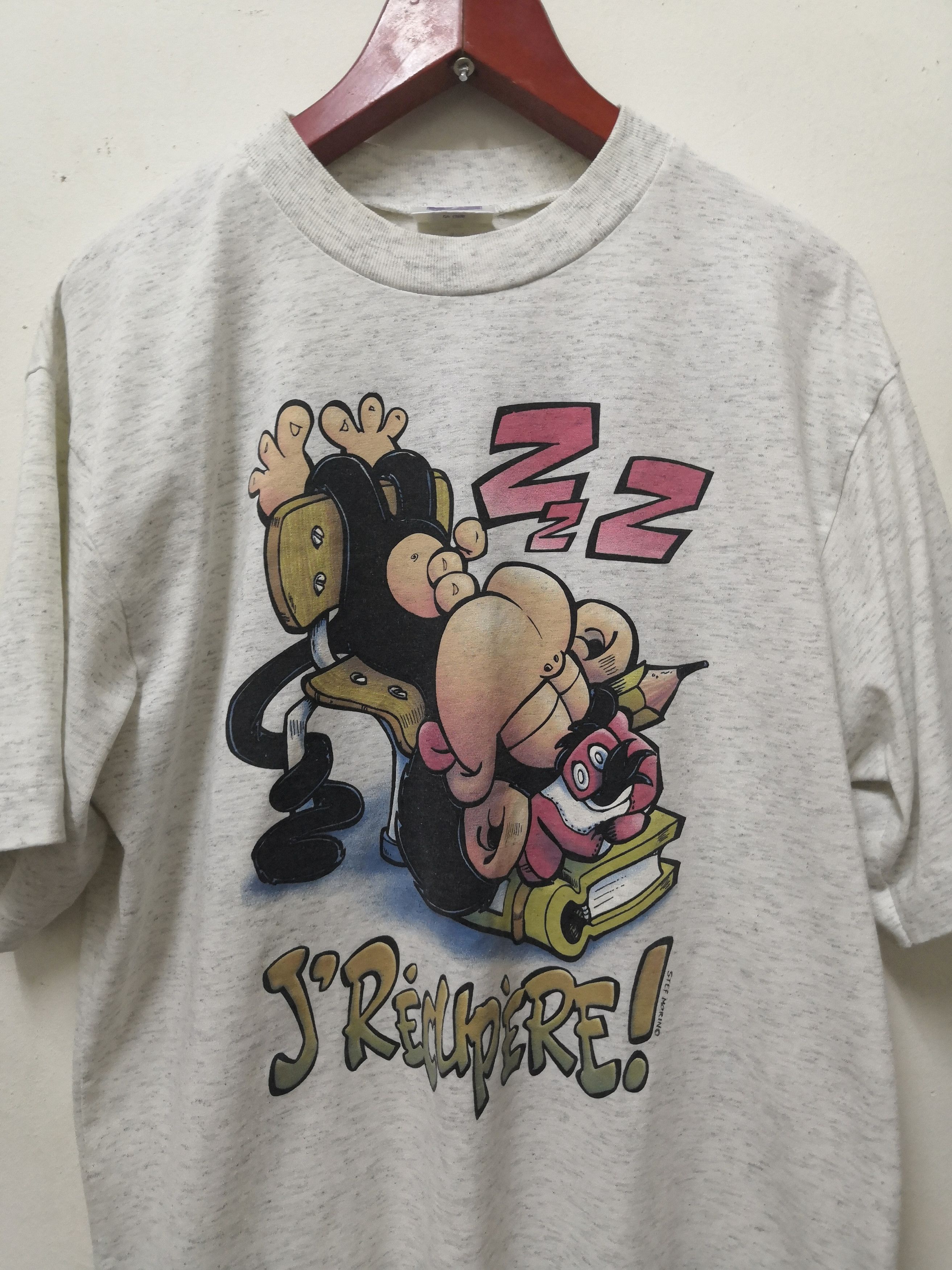 Cartoon Network Vtg Monkey With Best Sleep J'recupere! Tshirt Size US M / EU 48-50 / 2 - 2 Thumbnail