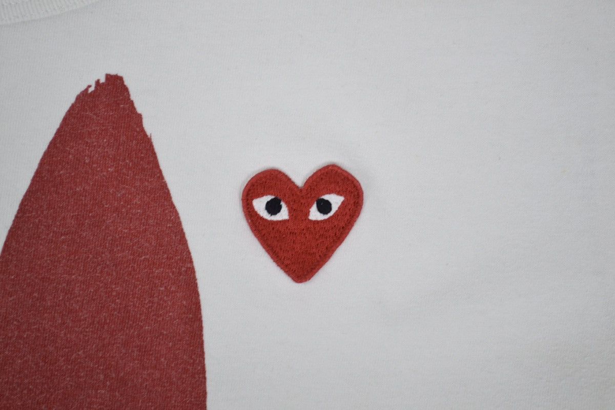 Comme des Garcons × Comme des Garcons PLAY Play Comme des garçons woman t Shirt big logo Size M / US 6-8 / IT 42-44 - 7 Thumbnail