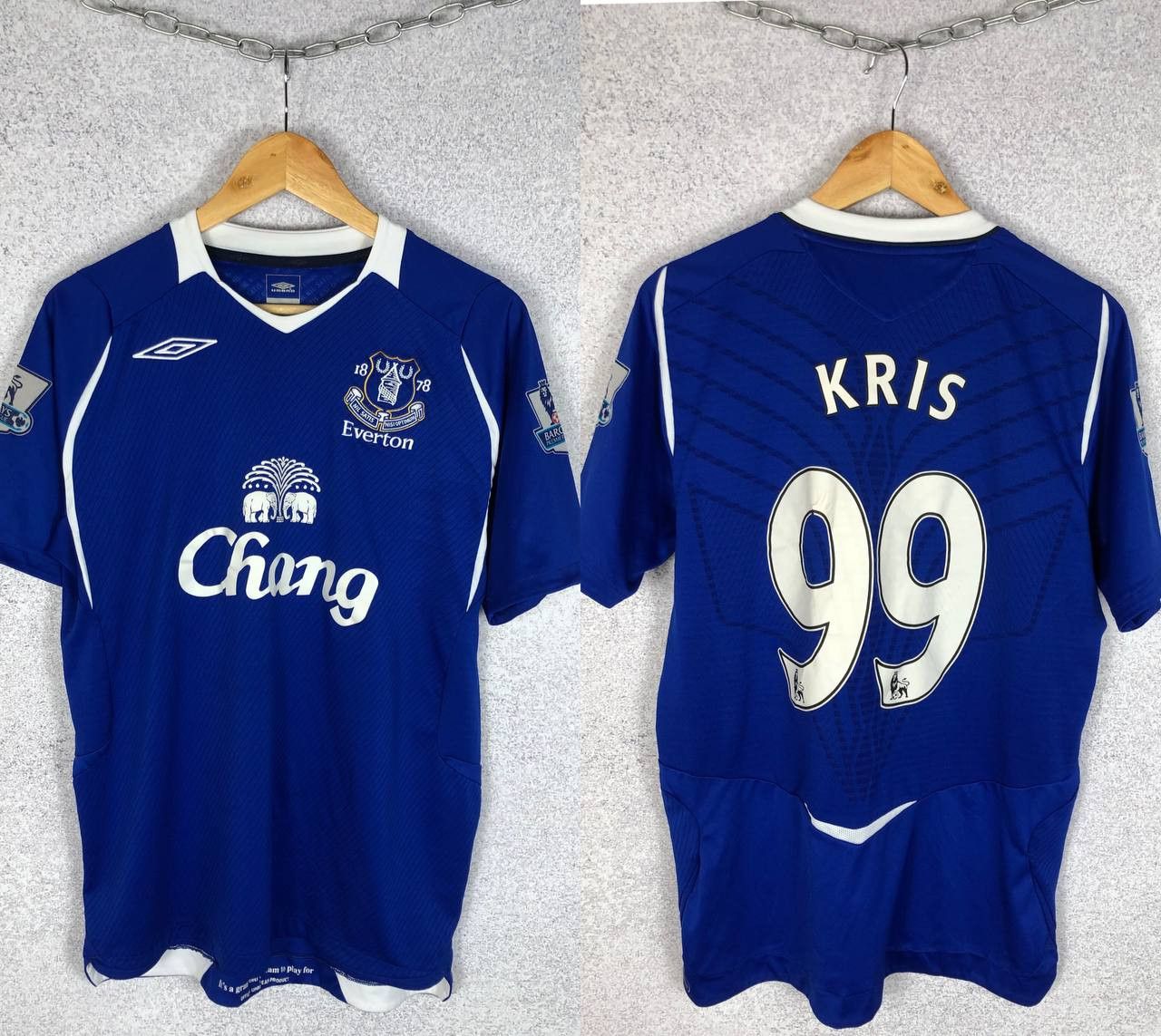Maillot Domicile Everton 2007/2008 Par Umbro – Taille S – Bleu – Occasion Idéal