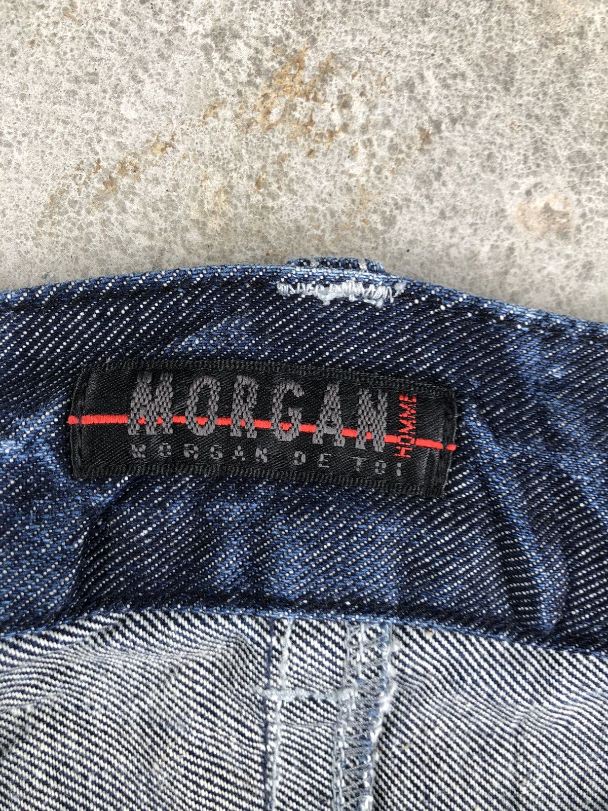 Morgan Homme Morgan homme Flared Jeans Whiskered Distressed Jeans Size US 33 - 13 Thumbnail