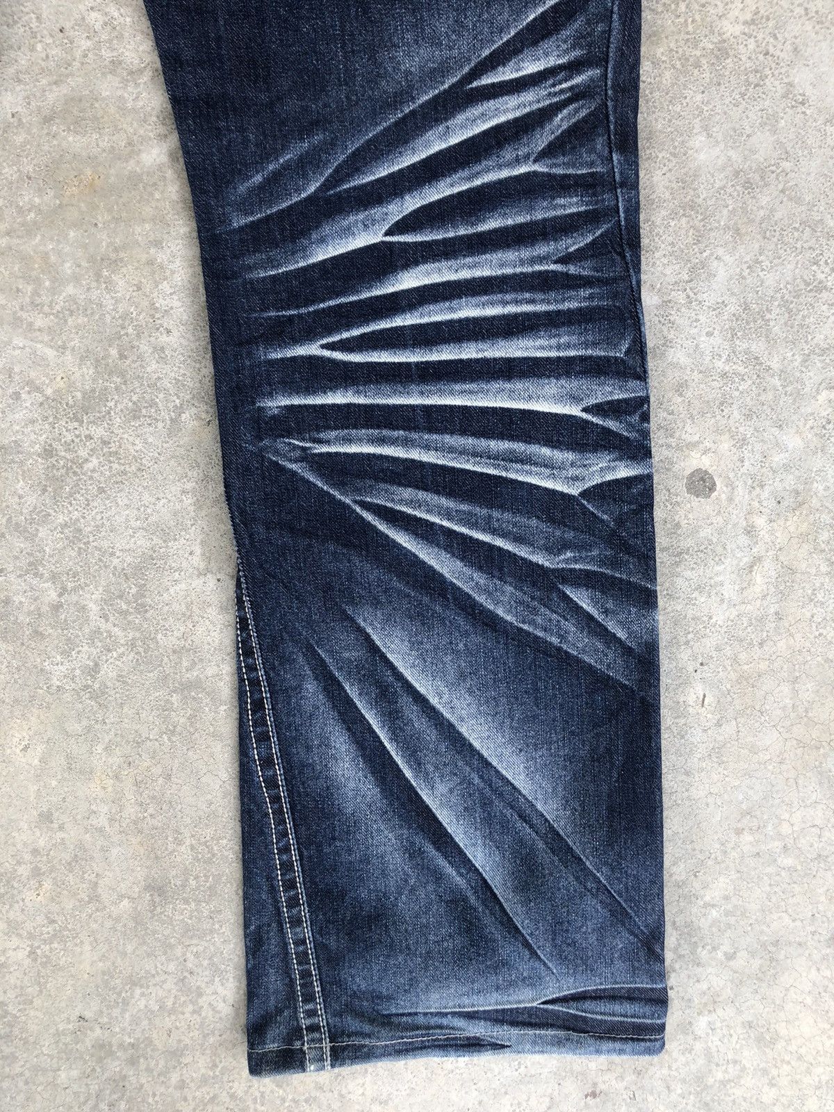 Morgan Homme Morgan homme Flared Jeans Whiskered Distressed Jeans Size US 33 - 12 Thumbnail