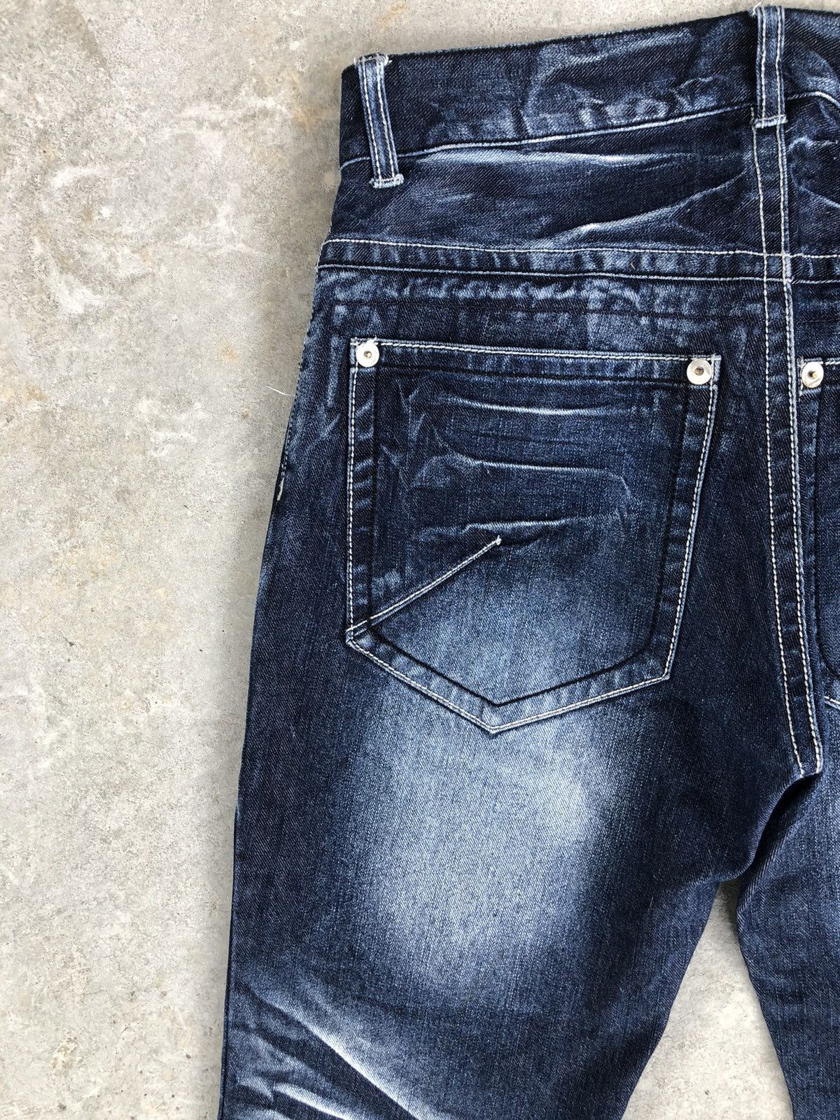 Morgan Homme Morgan homme Flared Jeans Whiskered Distressed Jeans Size US 33 - 9 Thumbnail