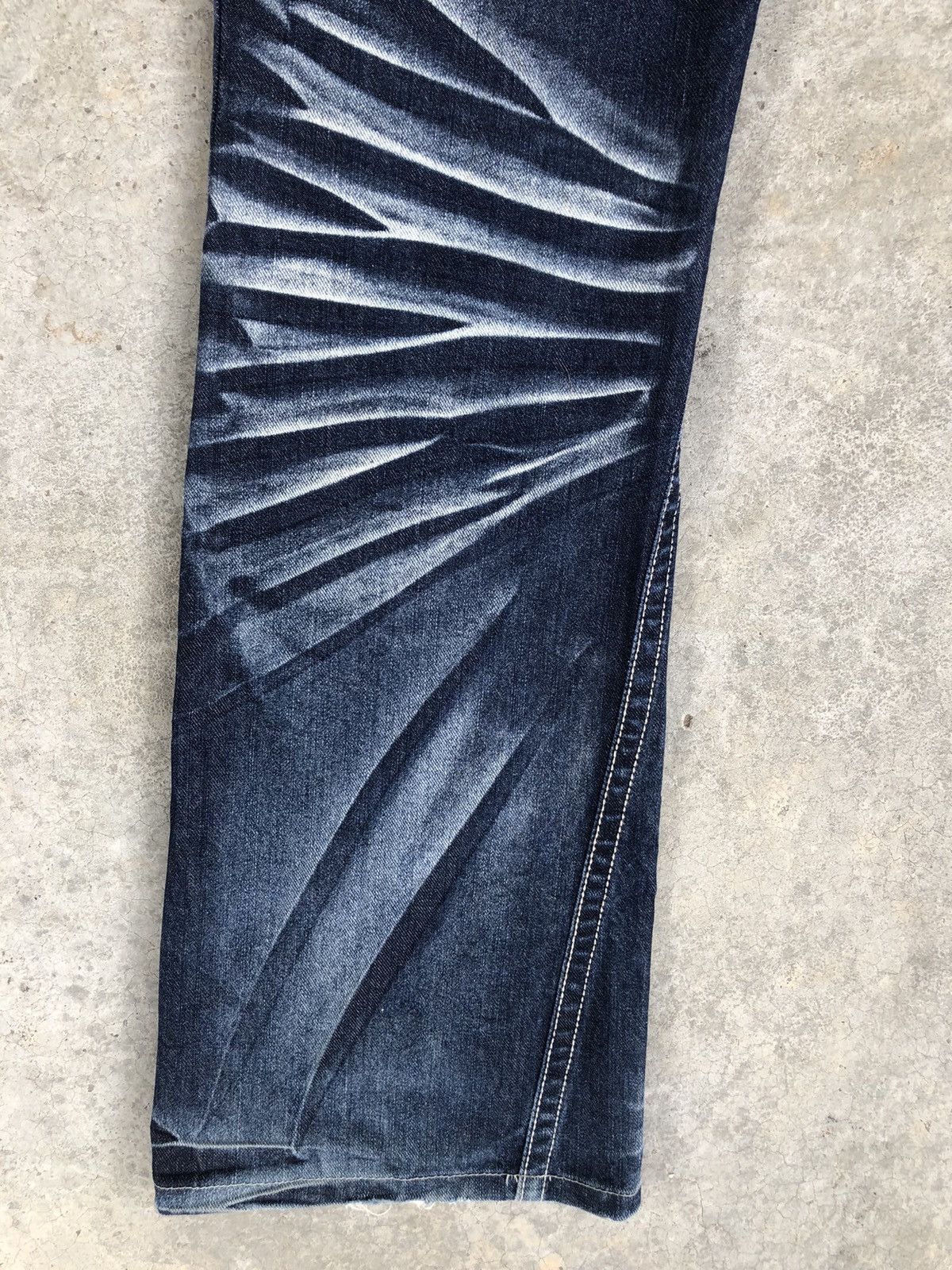 Morgan Homme Morgan homme Flared Jeans Whiskered Distressed Jeans Size US 33 - 11 Thumbnail