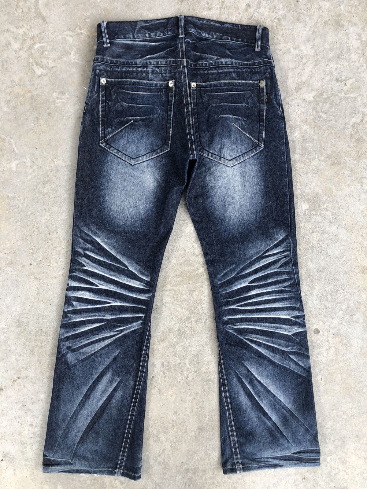Morgan Homme Morgan homme Flared Jeans Whiskered Distressed Jeans Size US 33 - 2 Thumbnail