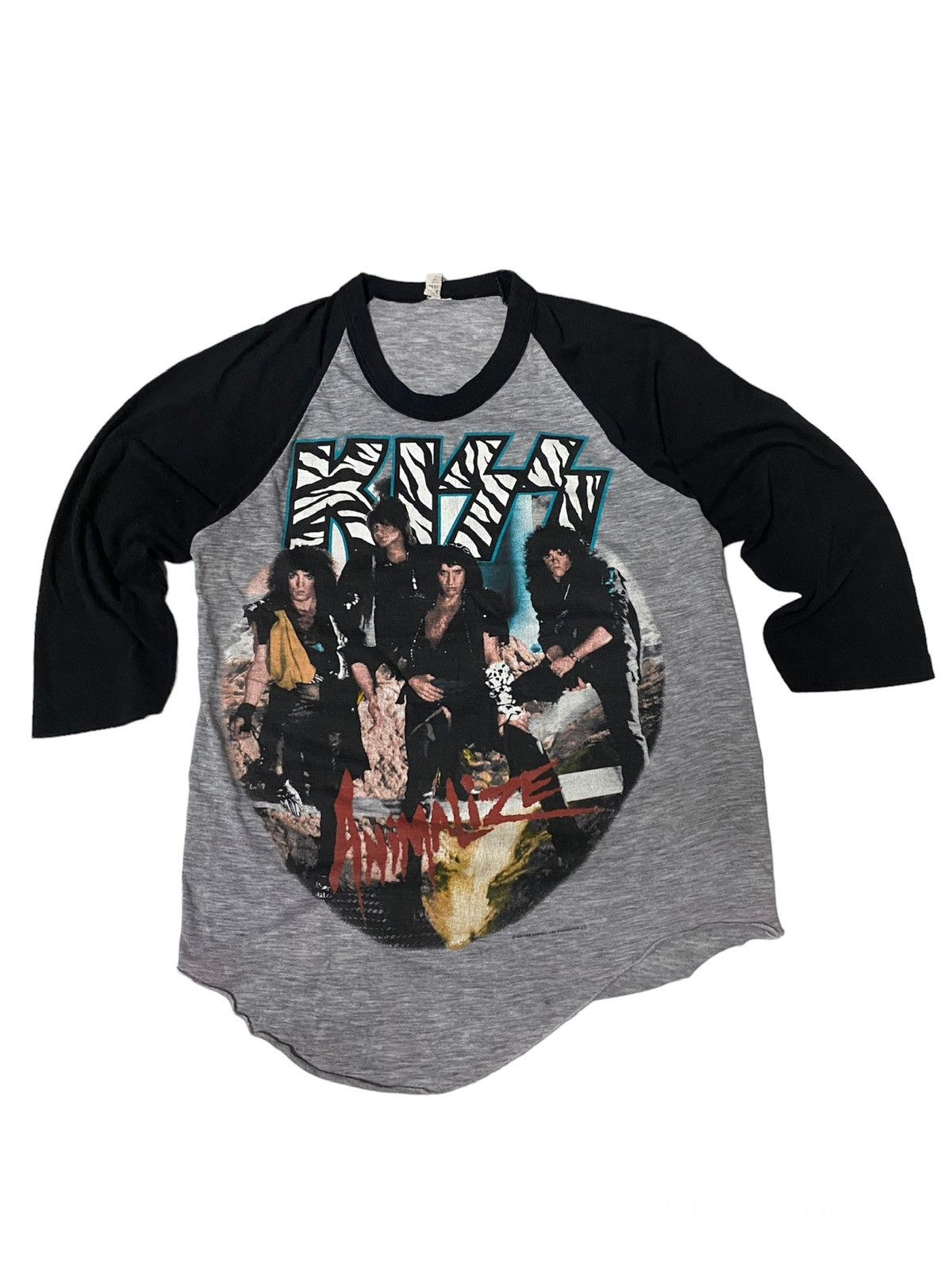 Band Tees VINTAGE 1984 KISS BAND ANIMAZE TOUR Size US M / EU 48-50 / 2 - 2 Thumbnail