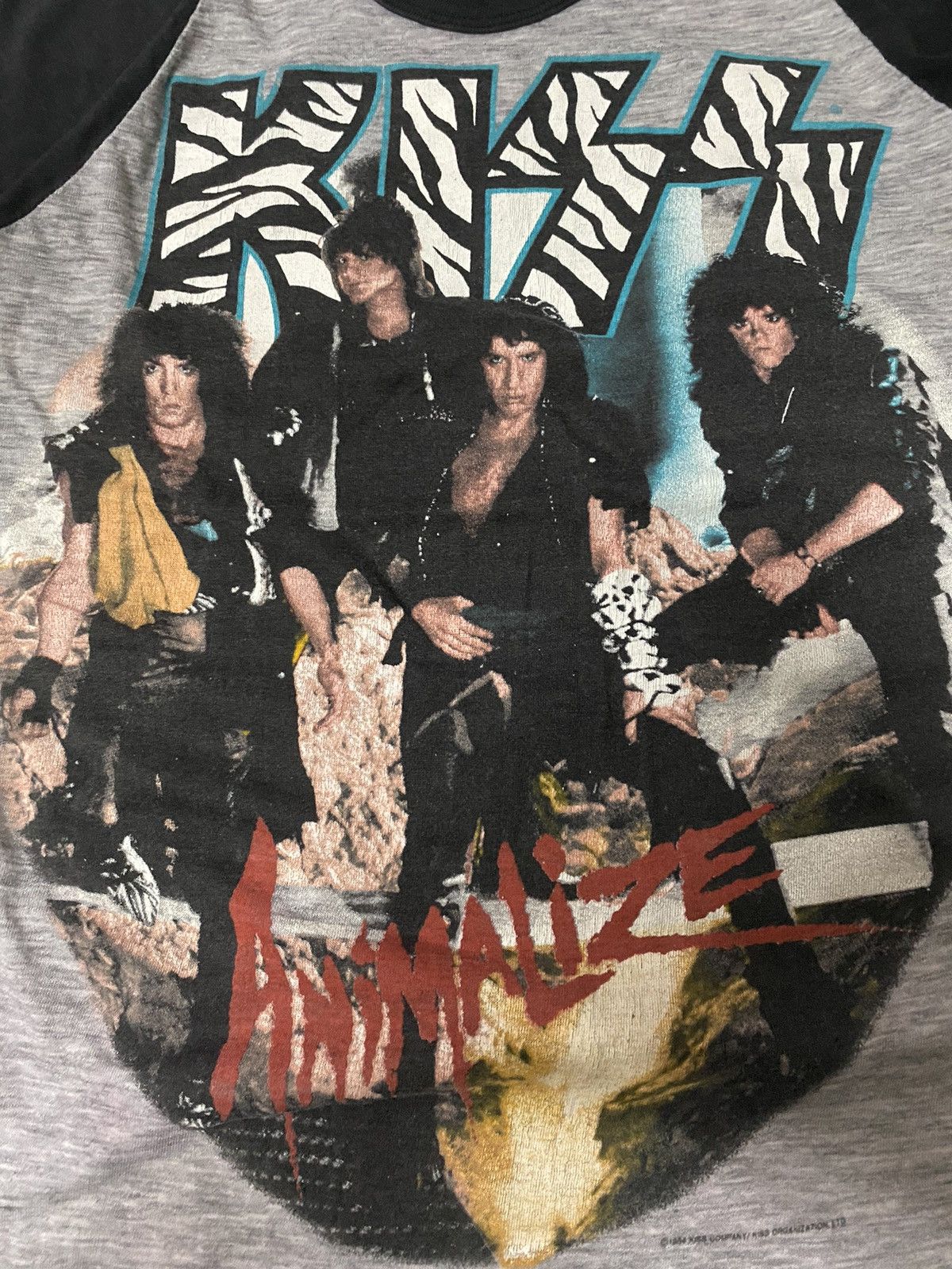 Band Tees VINTAGE 1984 KISS BAND ANIMAZE TOUR Size US M / EU 48-50 / 2 - 6 Thumbnail