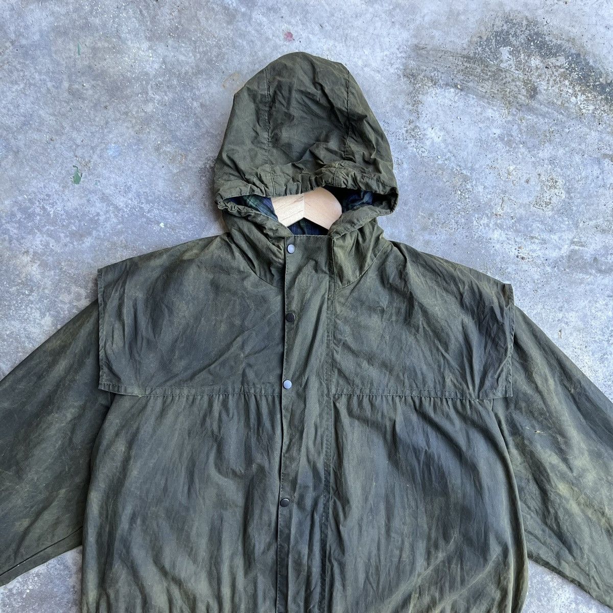 Barbour × Vintage Vintage Barbour Waxed Jacket A5 Lined Durham C38 97CM Size US L / EU 52-54 / 3 - 4 Thumbnail