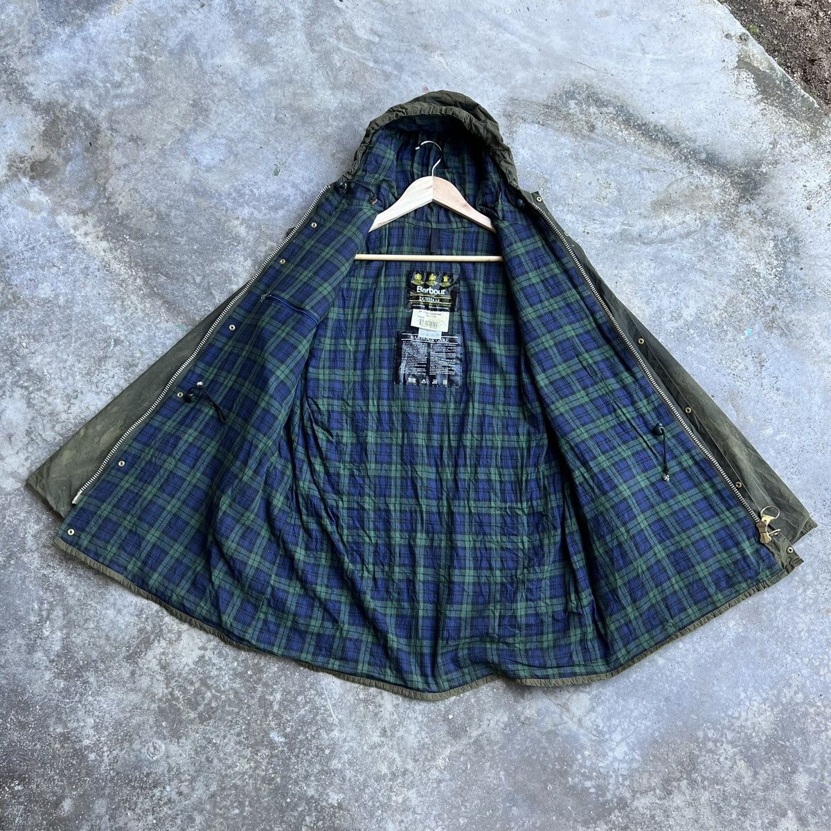 Barbour × Vintage Vintage Barbour Waxed Jacket A5 Lined Durham C38 97CM Size US L / EU 52-54 / 3 - 5 Thumbnail