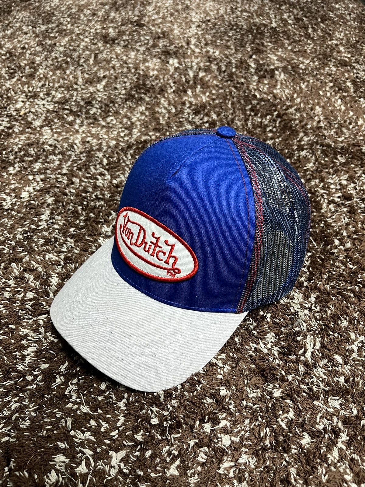 Von Dutch Von Dutch White Blue Trucker Hat Size ONE SIZE - 2 Thumbnail