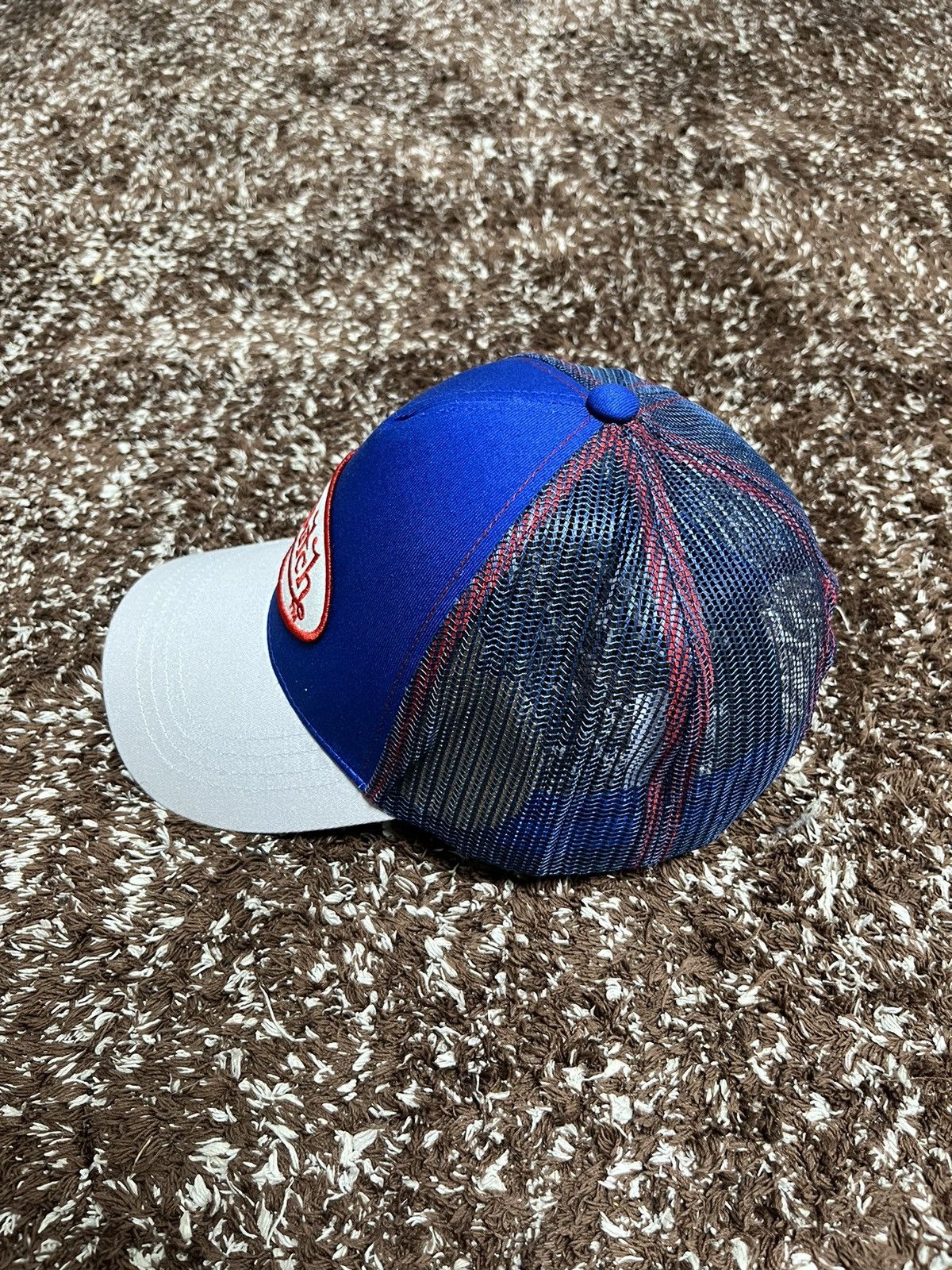 Von Dutch Von Dutch White Blue Trucker Hat Size ONE SIZE - 4 Thumbnail