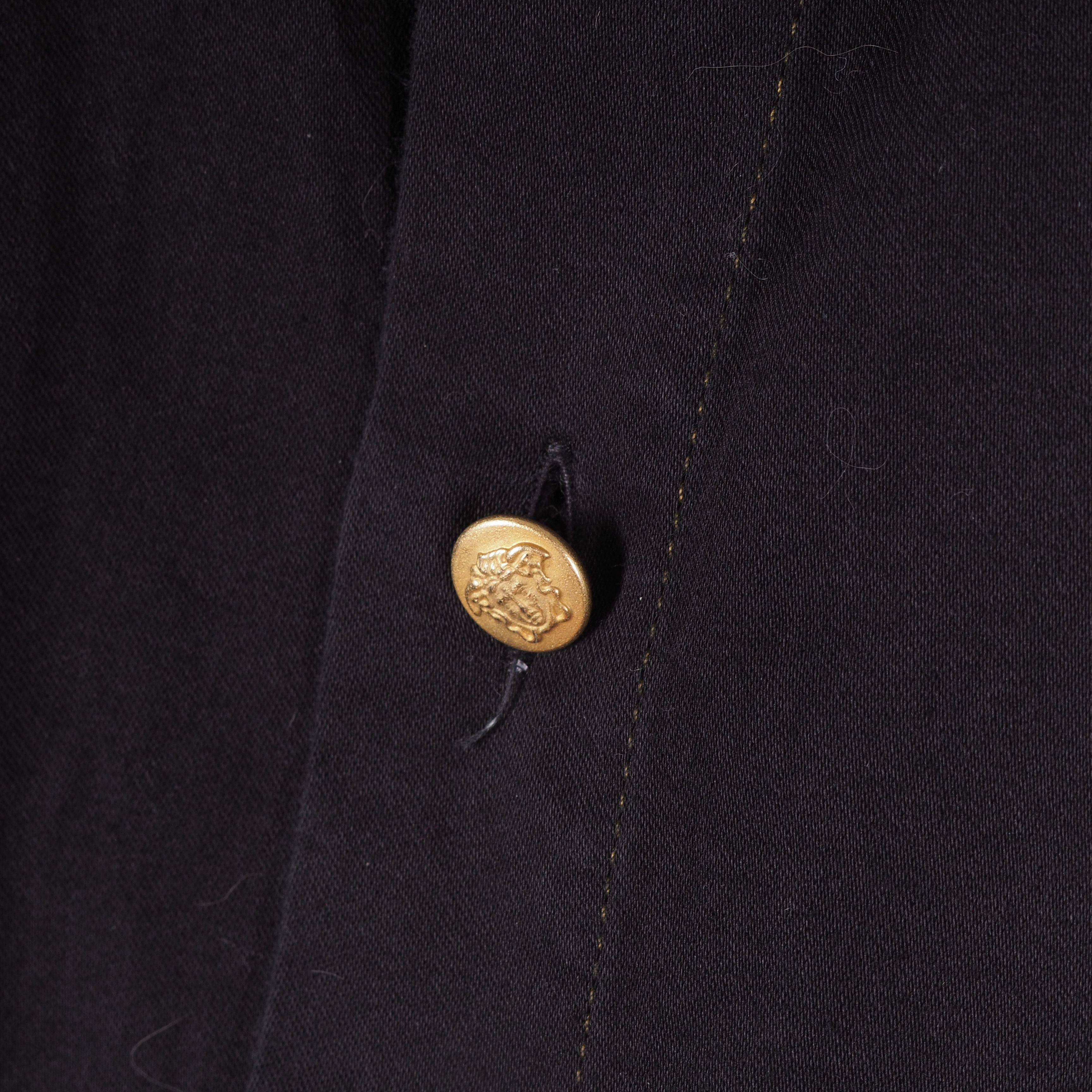 Versace × Versace Jeans Couture × Vintage Versace Jeans Couture Vintage Black Gold Metal Tips Shirt Size US L / EU 52-54 / 3 - 3 Thumbnail