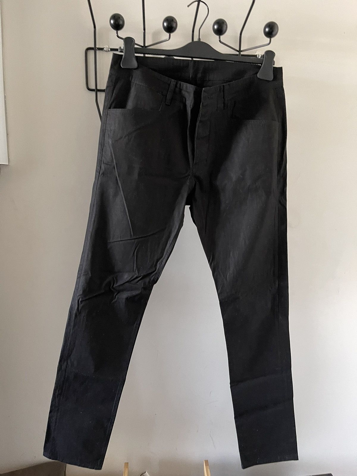 image of Rick Owens Pant With Cargo Back Pocket in Black, Men's (Size 32)