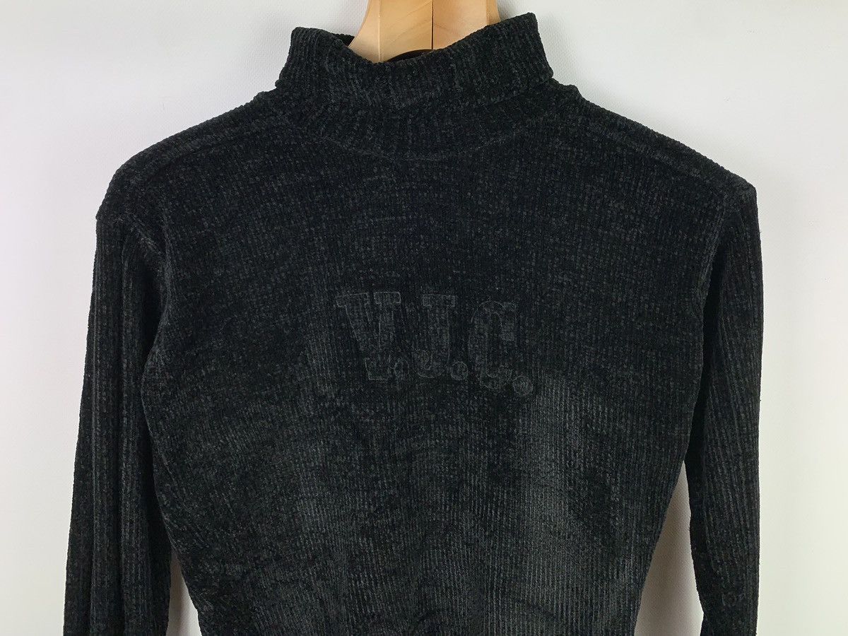 Versace × Versace Jeans Couture VJC Versace Jeans vintage velour big logo turtleneck sweater Size L / US 10 / IT 46 - 4 Thumbnail