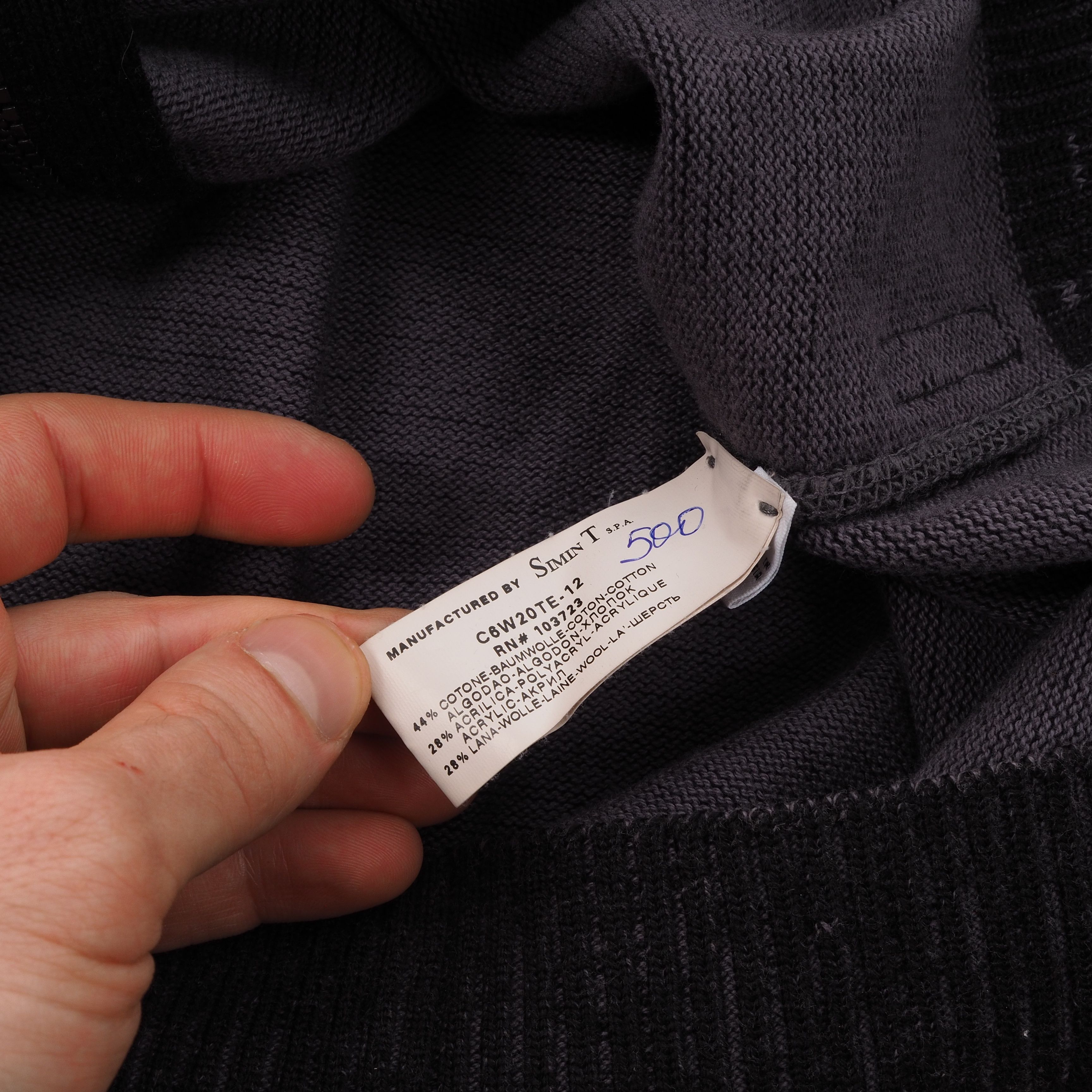 Armani × Vintage Armani Jeans Vintage Knit Big Logo Full Zip Pullover Sweater Size US XL / EU 56 / 4 - 6 Thumbnail
