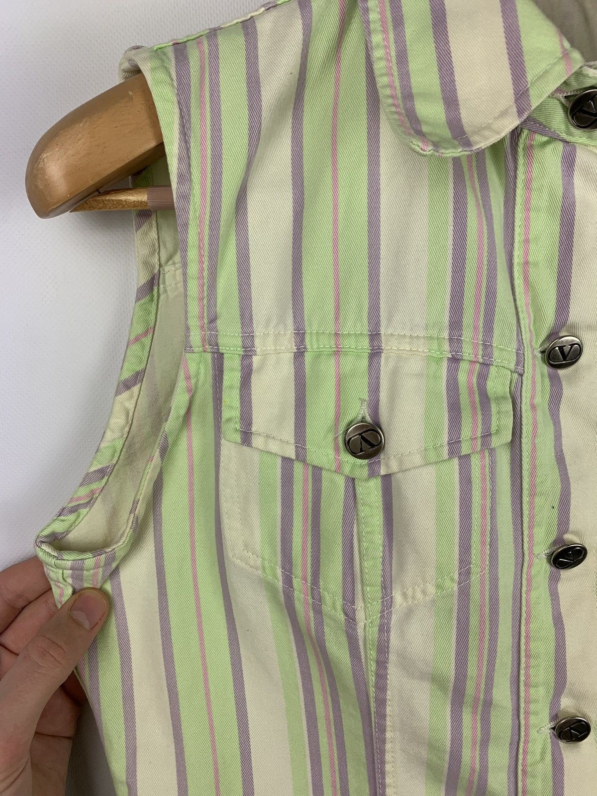 Valentino × Vintage Valentino Jeans vintage women’s sleeveless vest waistcoat Size S / US 4 / IT 40 - 4 Thumbnail