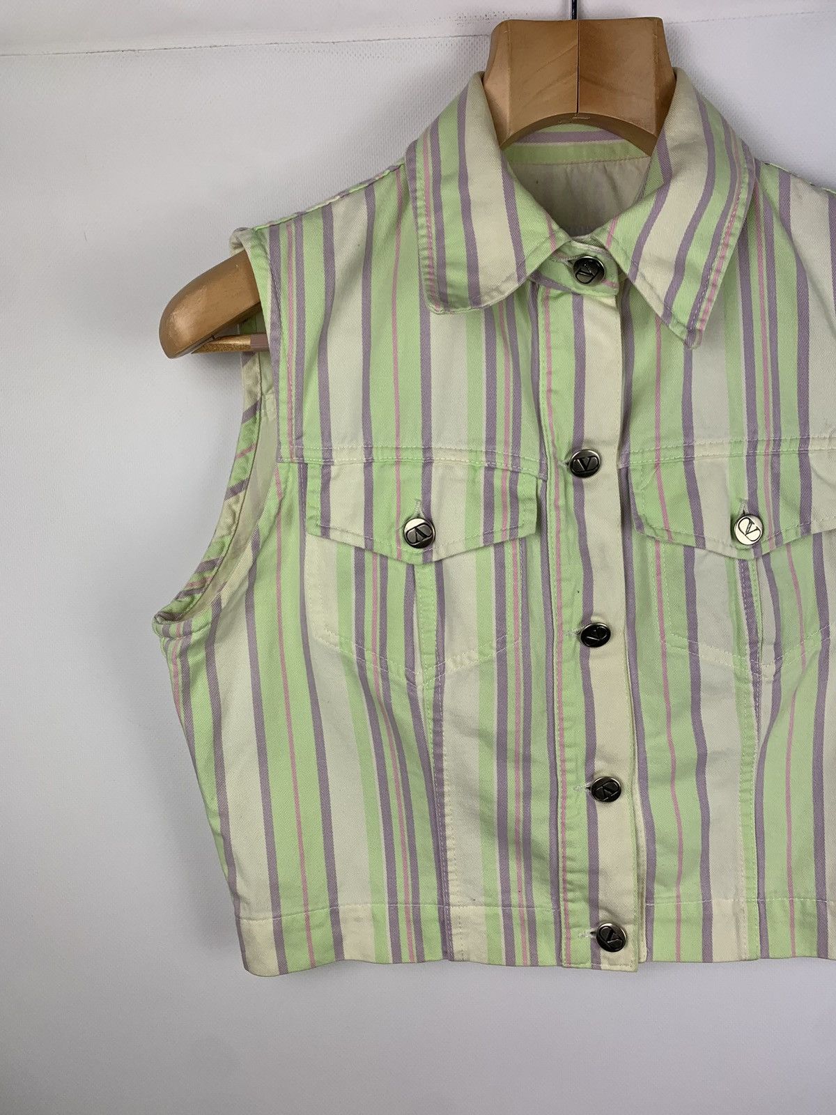 Valentino × Vintage Valentino Jeans vintage women’s sleeveless vest waistcoat Size S / US 4 / IT 40 - 2 Thumbnail