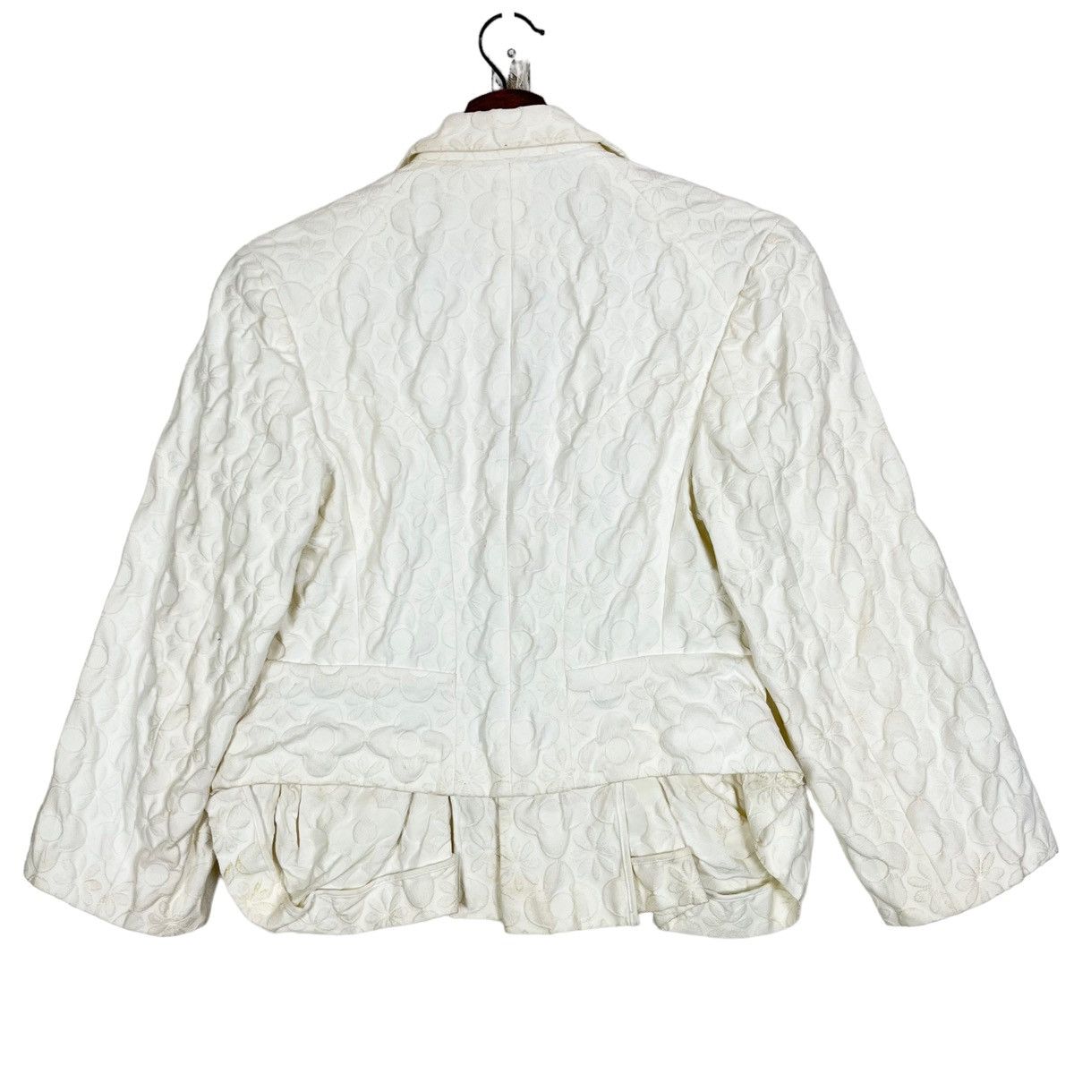 Comme des Garcons × Designer Tao Comme des Garçons Floral Pleat Crop Short Blazer Jacket Size S / US 4 / IT 40 - 14 Thumbnail