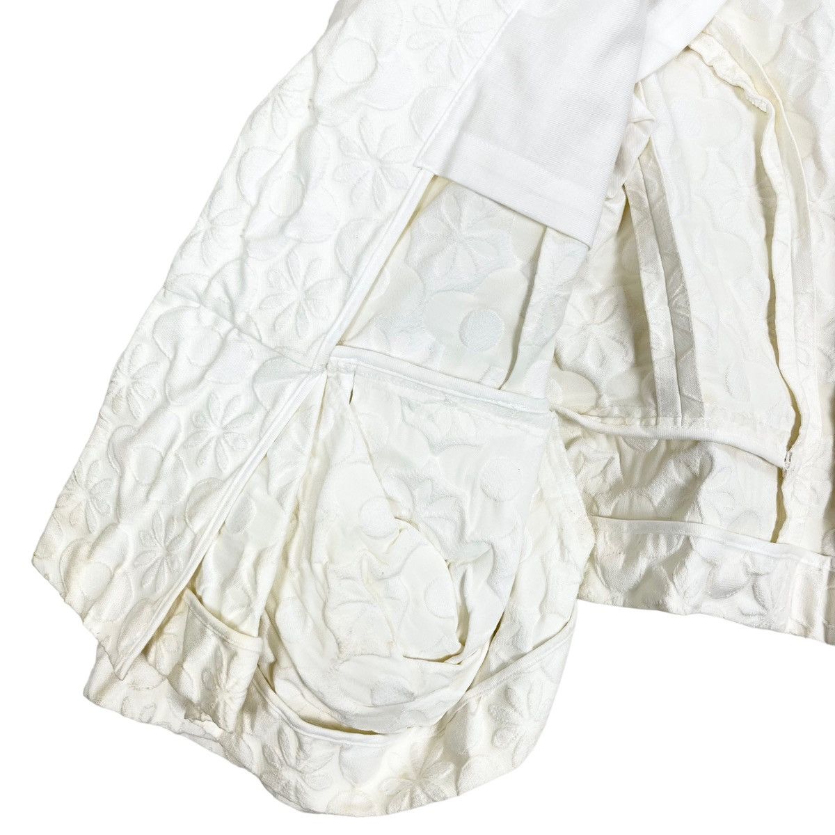 Comme des Garcons × Designer Tao Comme des Garçons Floral Pleat Crop Short Blazer Jacket Size S / US 4 / IT 40 - 9 Thumbnail