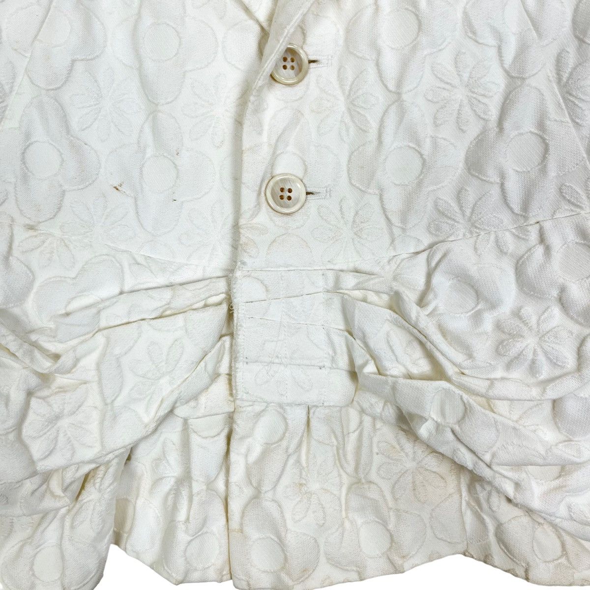 Comme des Garcons × Designer Tao Comme des Garçons Floral Pleat Crop Short Blazer Jacket Size S / US 4 / IT 40 - 5 Thumbnail