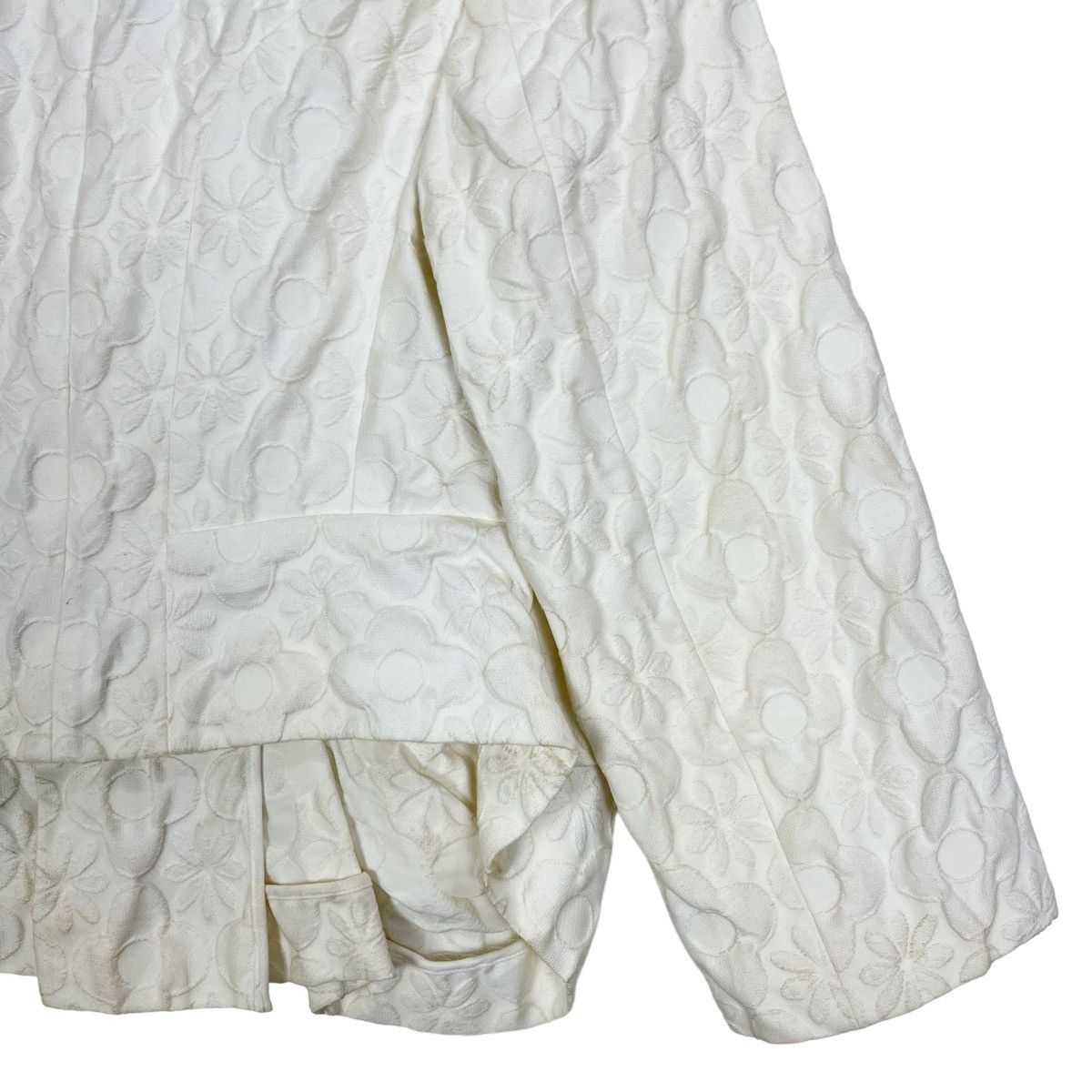 Comme des Garcons × Designer Tao Comme des Garçons Floral Pleat Crop Short Blazer Jacket Size S / US 4 / IT 40 - 18 Thumbnail