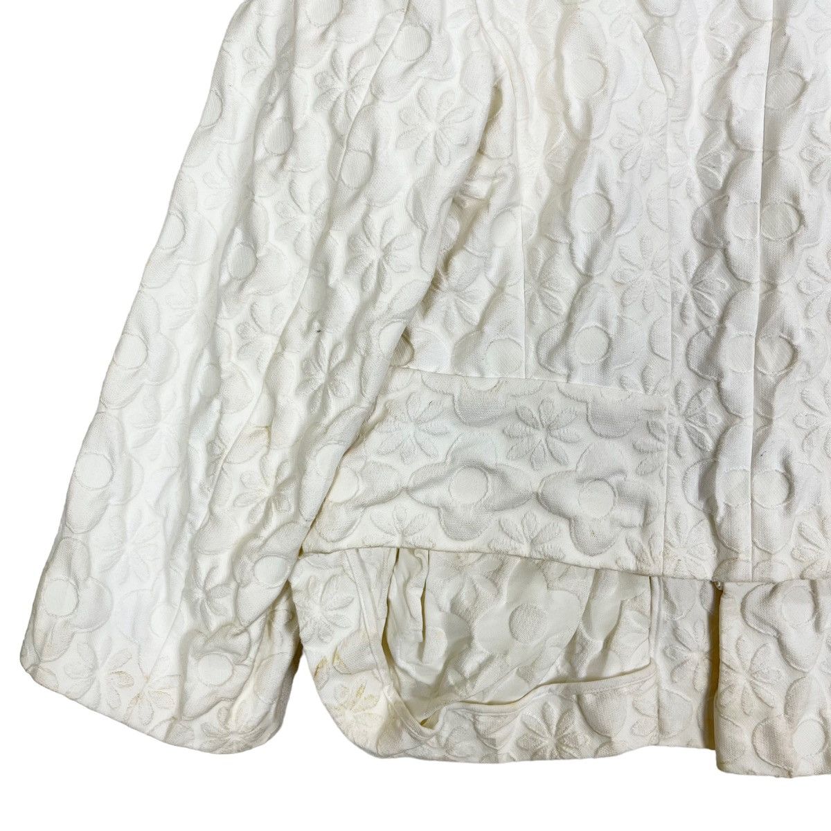 Comme des Garcons × Designer Tao Comme des Garçons Floral Pleat Crop Short Blazer Jacket Size S / US 4 / IT 40 - 17 Thumbnail