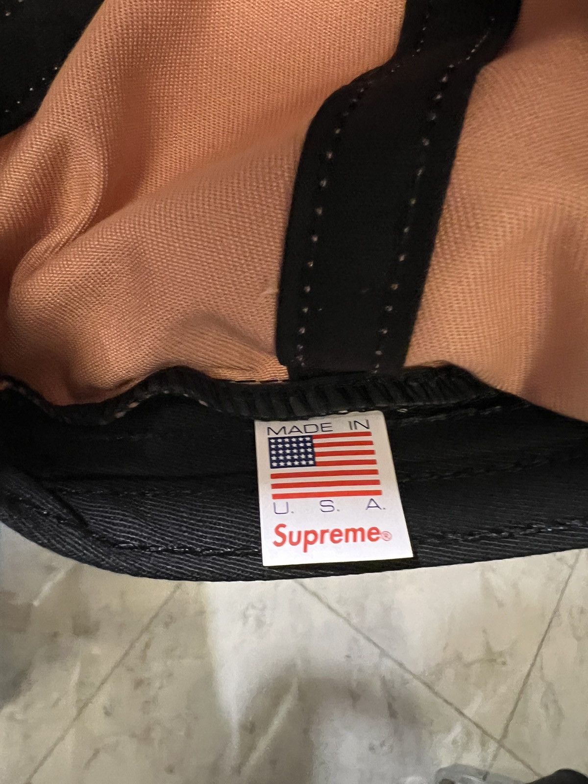 Supreme Supreme Chenille ‘S’ Salmon 6 panel Hat Size ONE SIZE - 5 Thumbnail