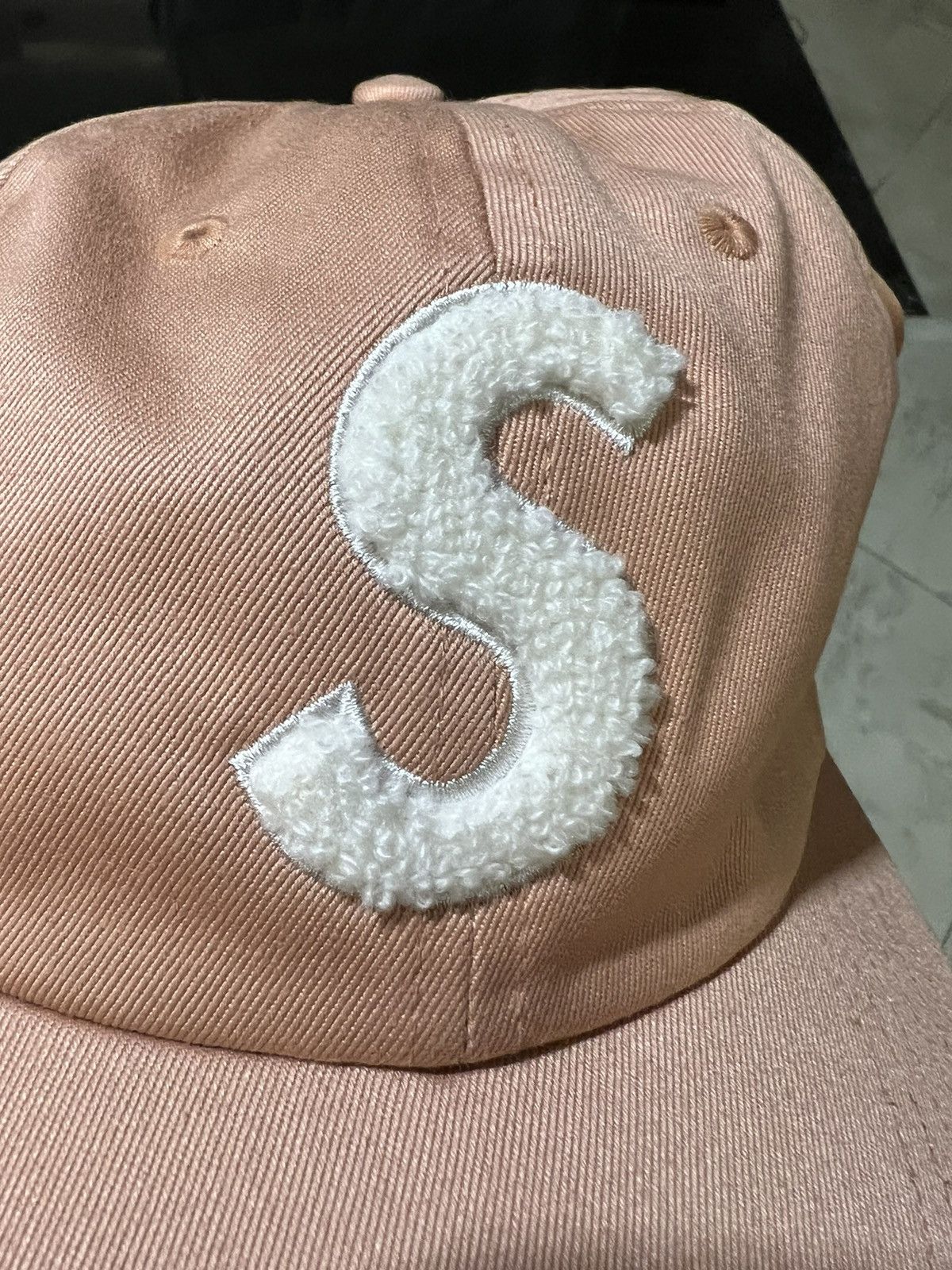 Supreme Supreme Chenille ‘S’ Salmon 6 panel Hat Size ONE SIZE - 4 Thumbnail