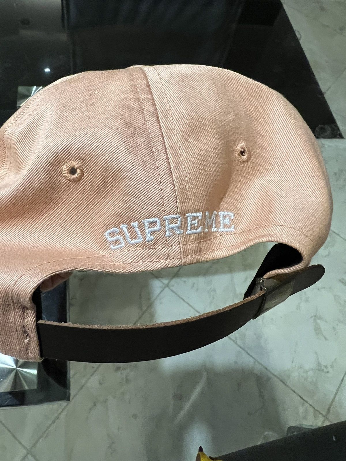 Supreme Supreme Chenille ‘S’ Salmon 6 panel Hat Size ONE SIZE - 3 Thumbnail