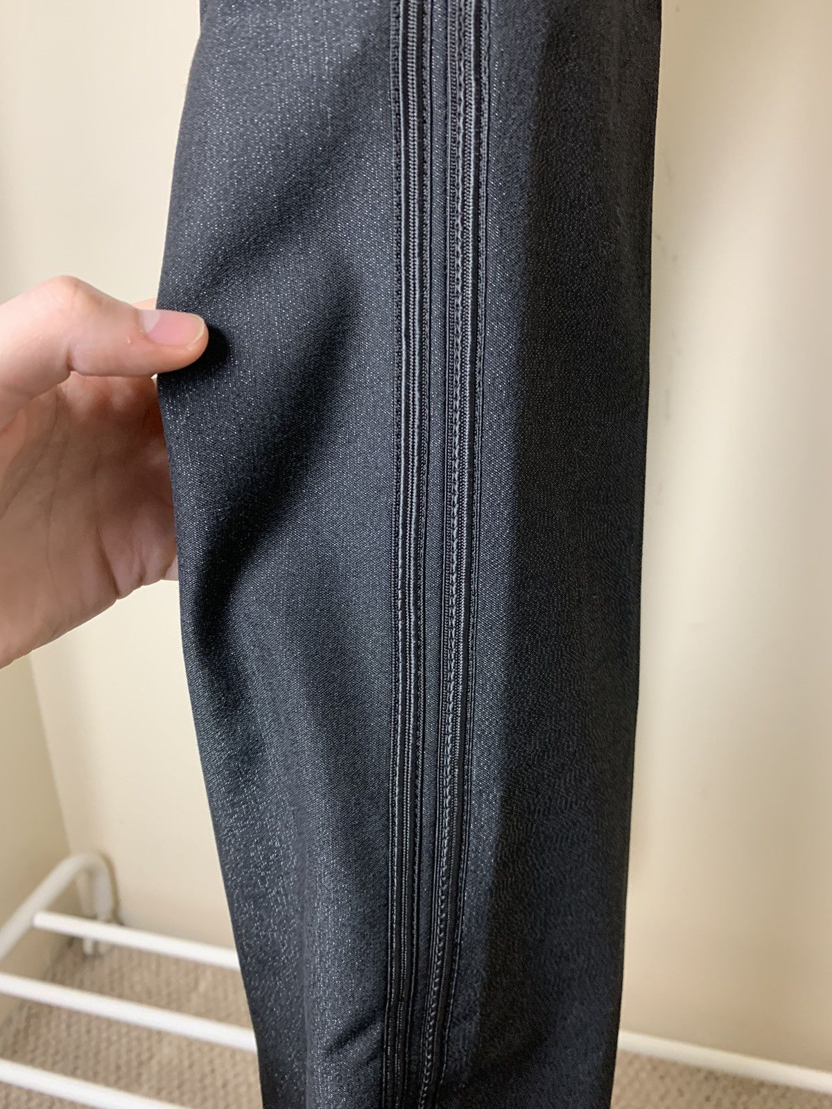 Dior × Hedi Slimane Dior Homme SS04 "Strip" Micro Glitter Pin Stripe Trousers Size US 30 / EU 46 - 11 Thumbnail