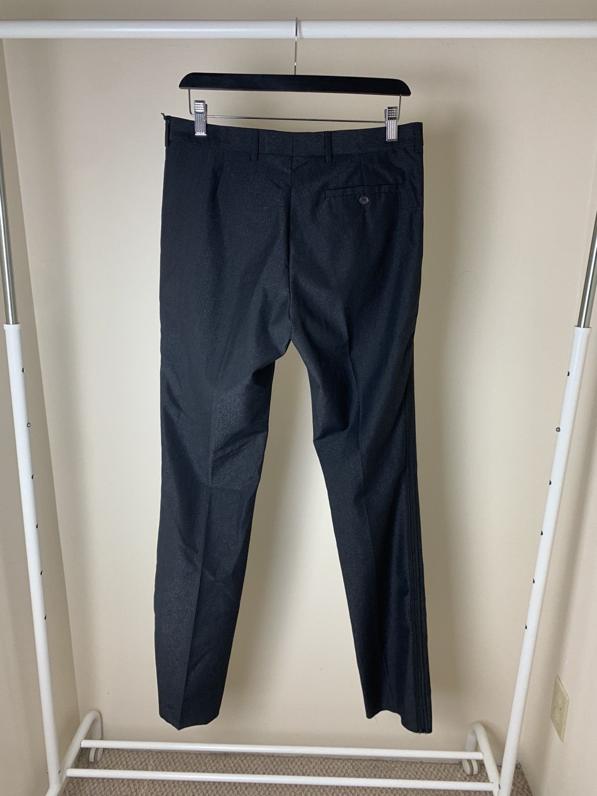 Dior × Hedi Slimane Dior Homme SS04 "Strip" Micro Glitter Pin Stripe Trousers Size US 30 / EU 46 - 7 Thumbnail